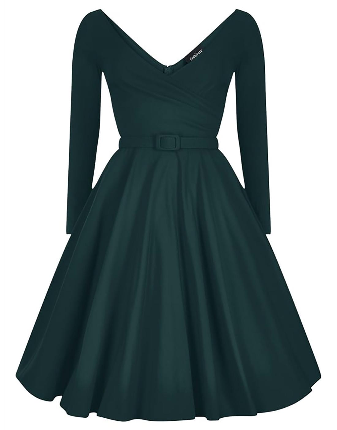 Nicky COLLECTIF Retro Vintage 50s Party Dress Teal