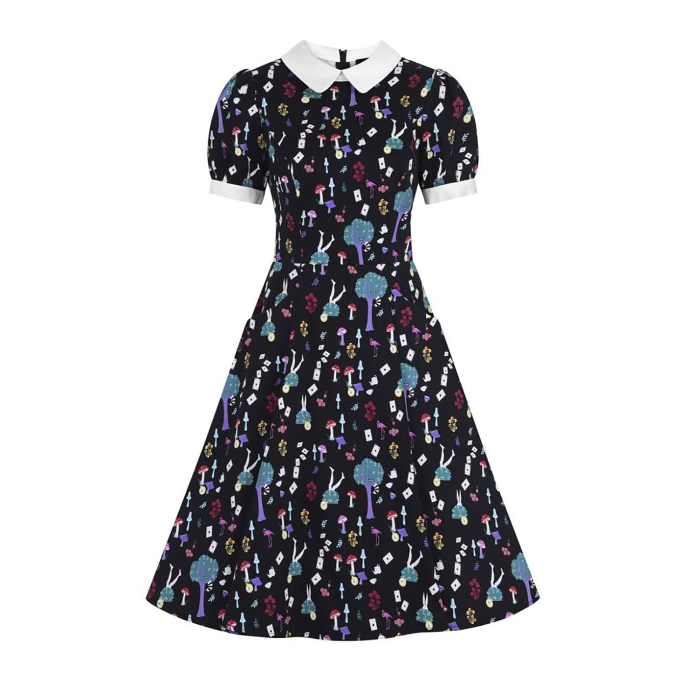 Peta in Wonderland COLLECTIF Printed Swing Dress