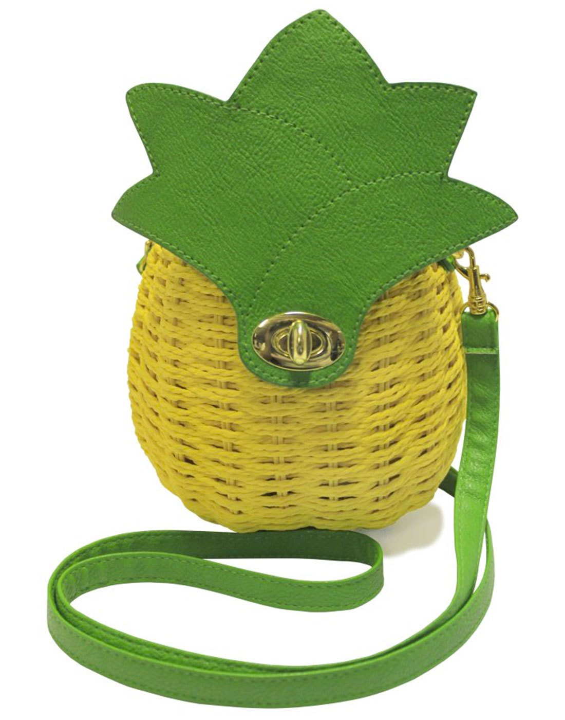 Pineapple Bag COLLECTIF Retro 50s Wicker Handbag