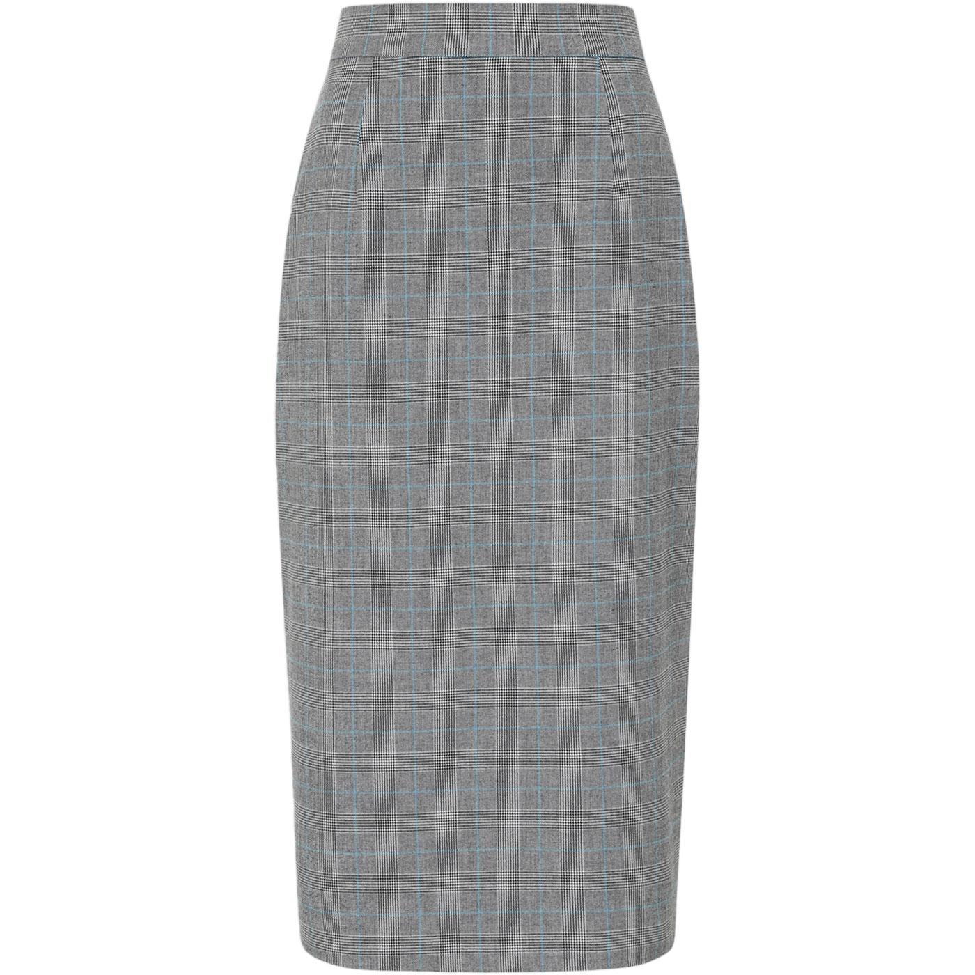 Collectif Posey Retro 1950s Prince of Wales Check Pencil Skirt