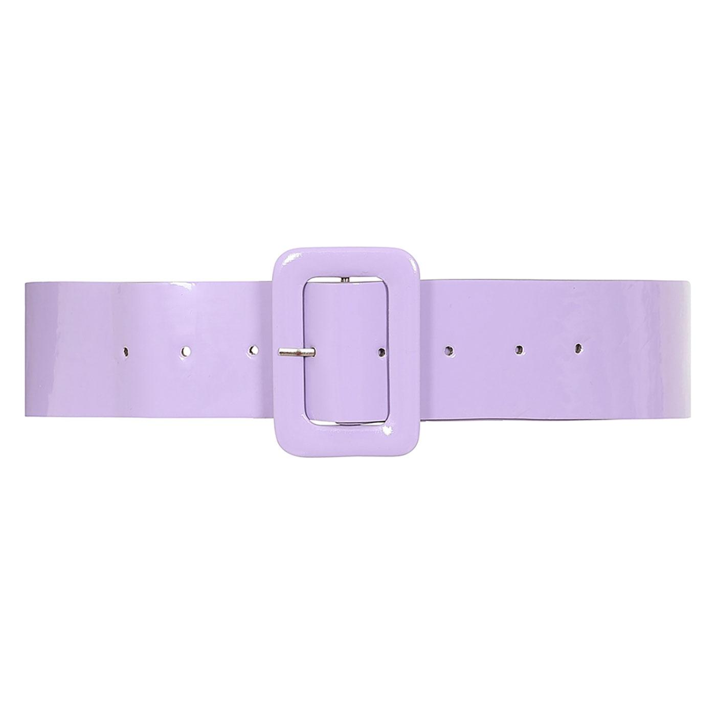 Sally COLLECTIF Retro 1960s Patent Belt in Lilac
