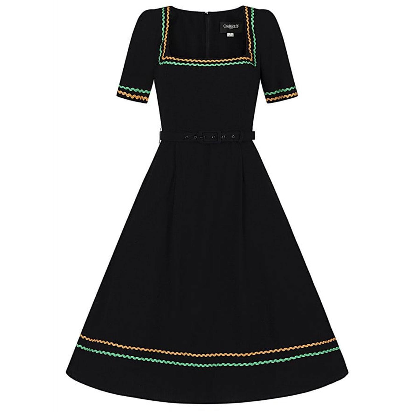 Tilda COLLECTIF Retro 50s Flared Dress in Black