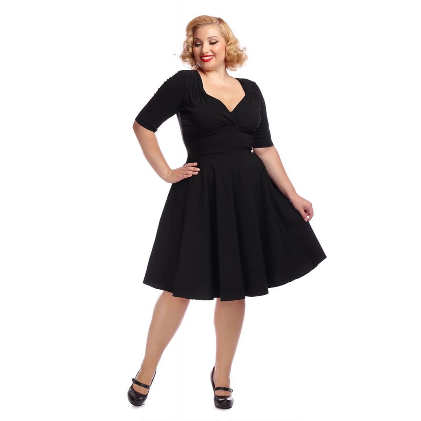 COLLECTIF Trixie Retro 50s Style Vintage Doll Dress in Black