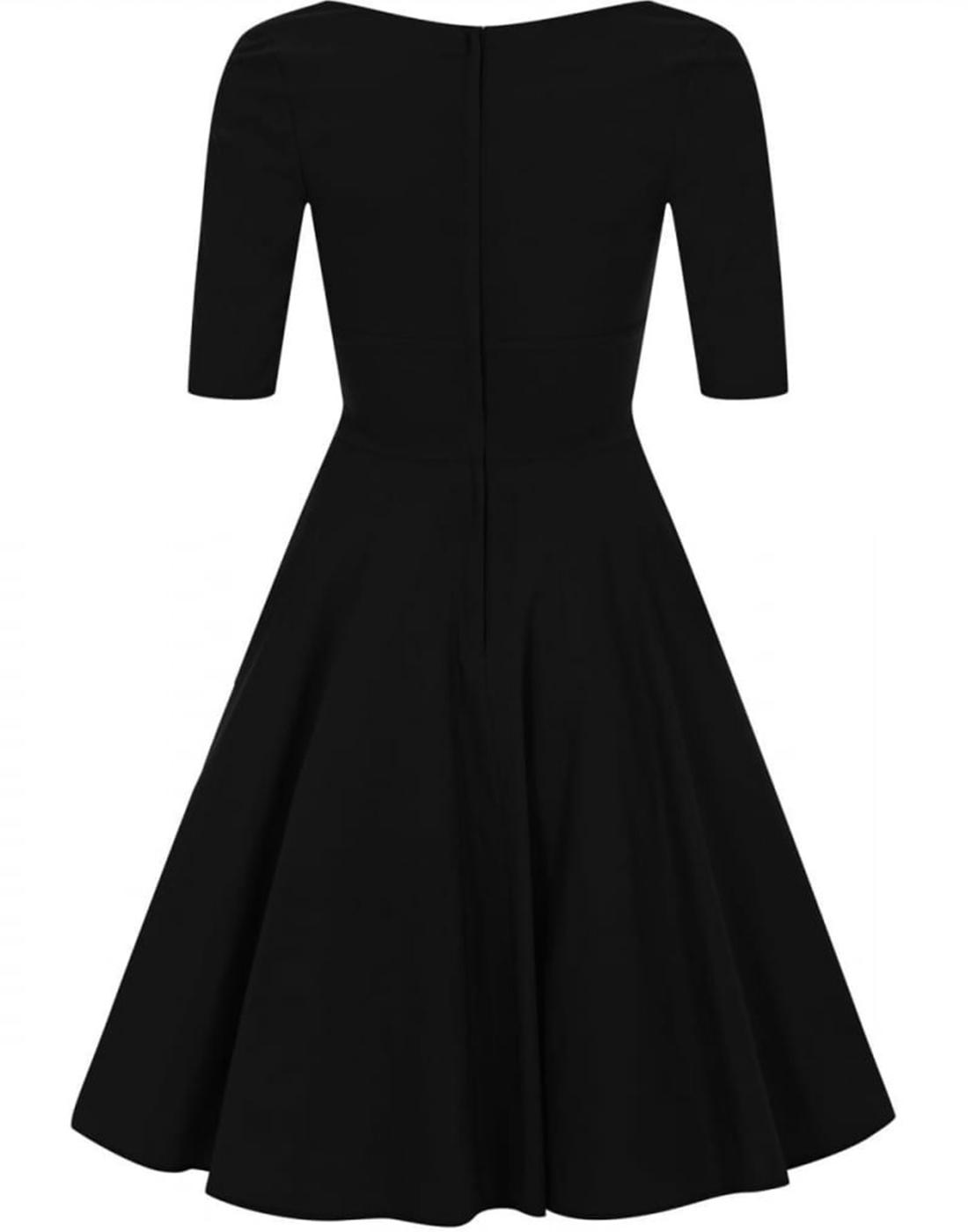 COLLECTIF Trixie Retro 50s Style Vintage Doll Dress in Black