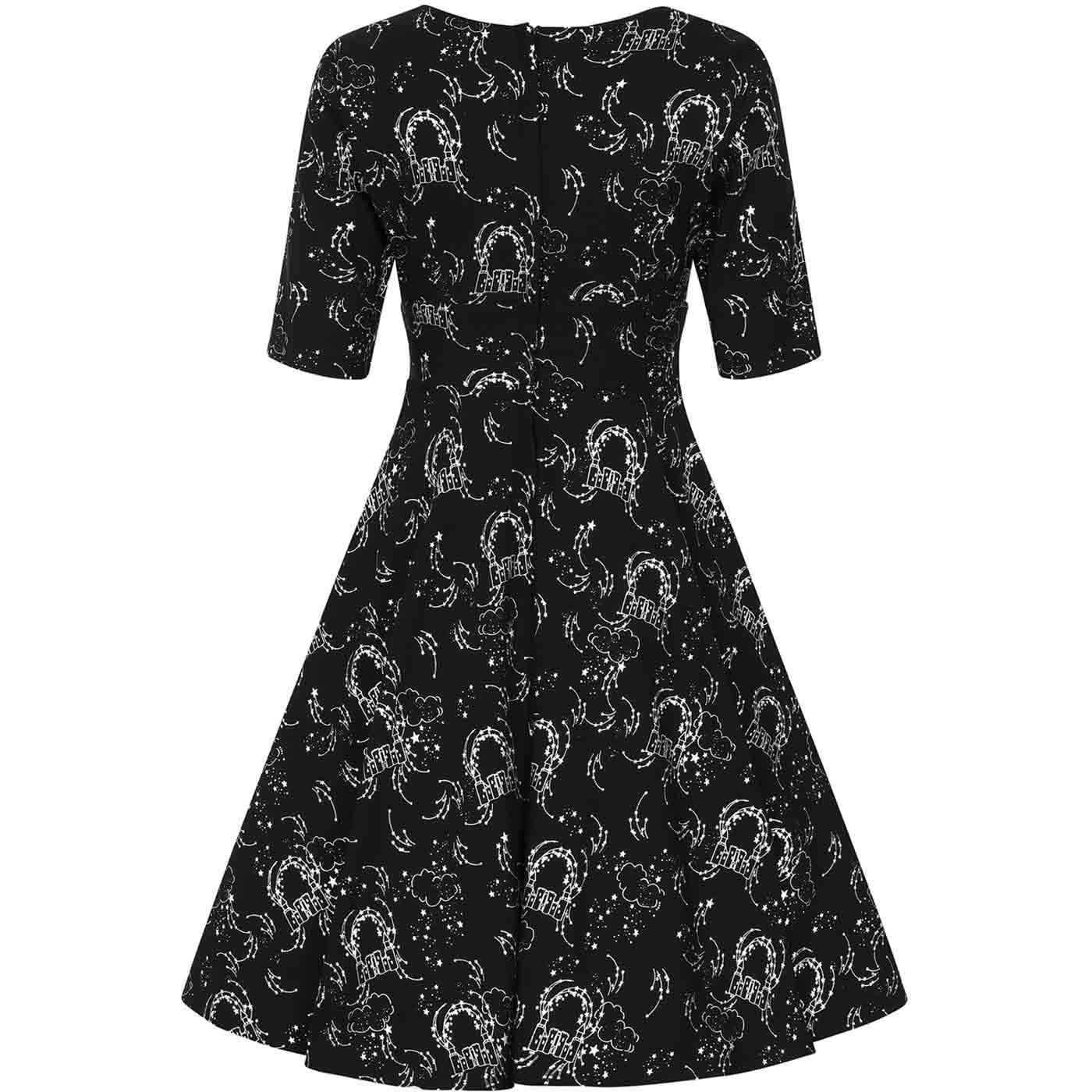 COLLECTIF Trixie Dream Castle Retro 50s Doll Dress in Black