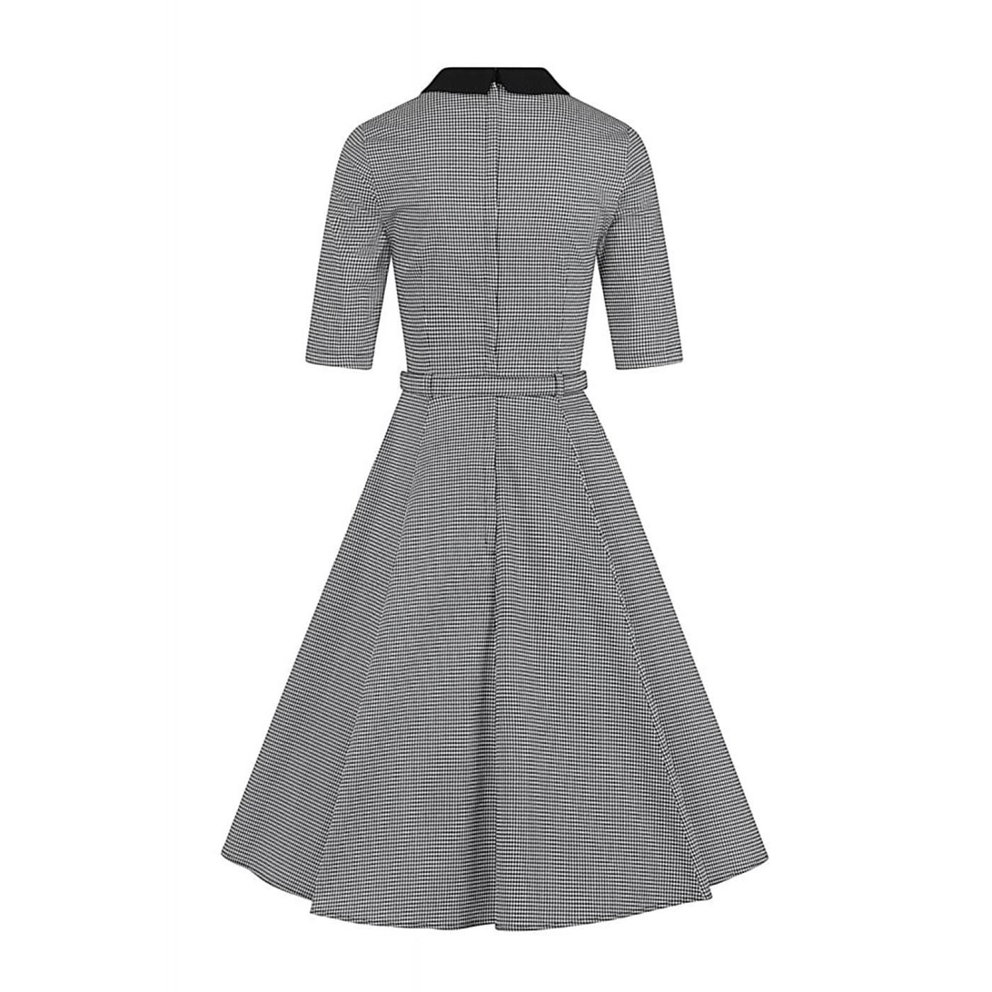 COLLECTIF Winona Houndstooth Vintage 1950s Swing Dress
