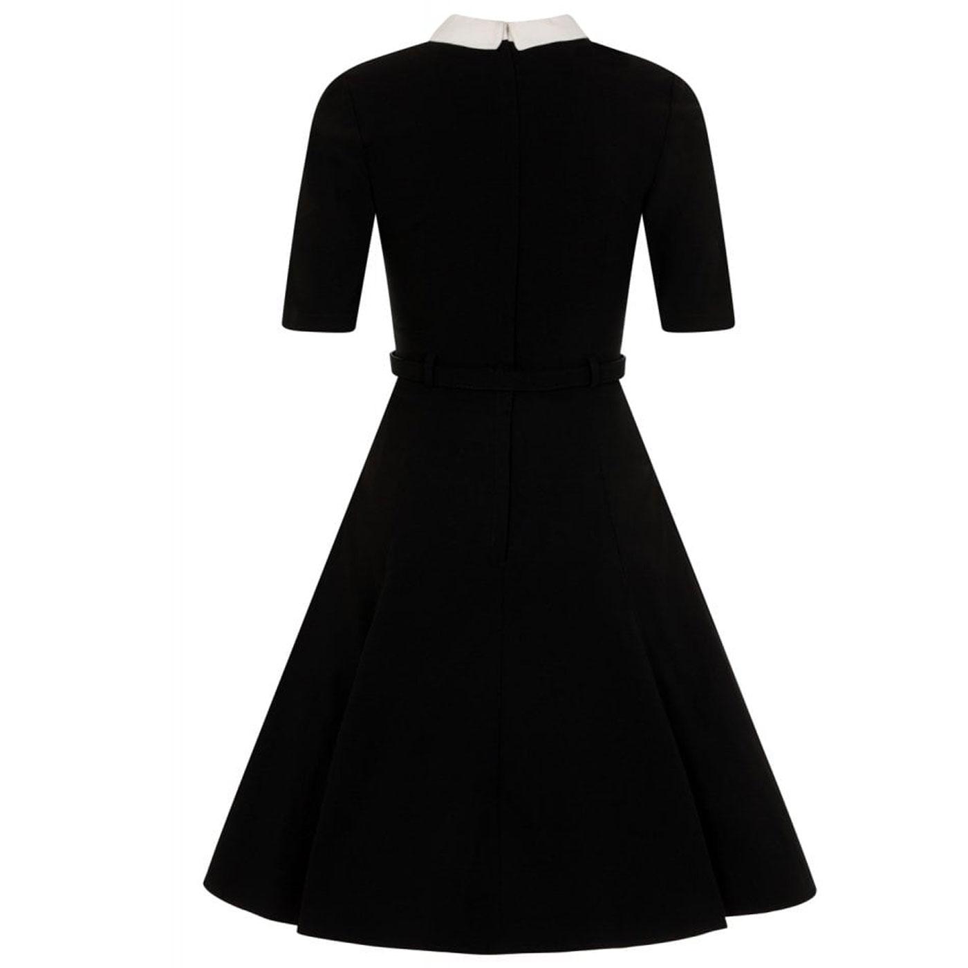COLLECTIF Winona Retro Mod 60s Black Swing Dress