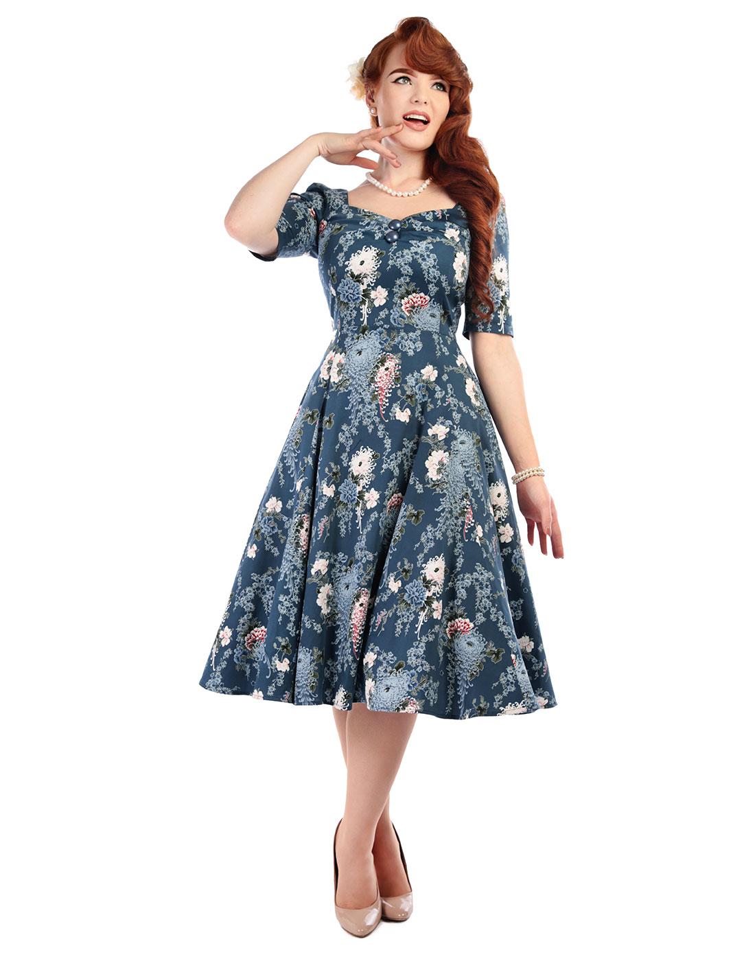 Dolores Garden COLLECTIF Floral Retro 50s Dress