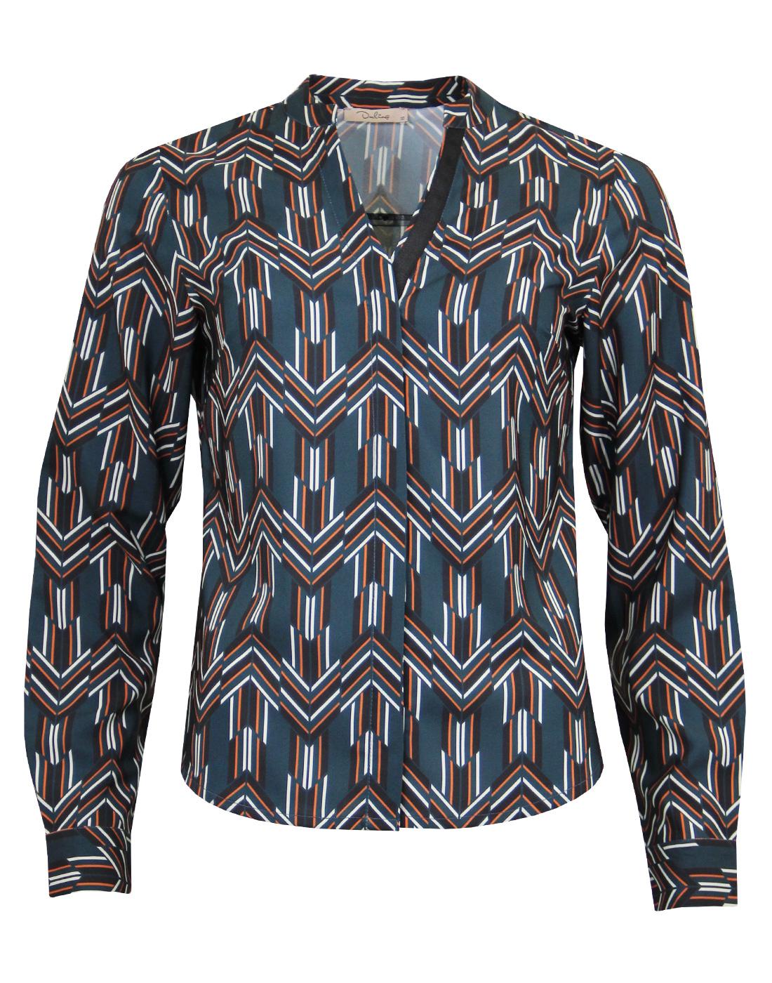 Harley DARLING Retro 70s Herringbone Op Art Shirt
