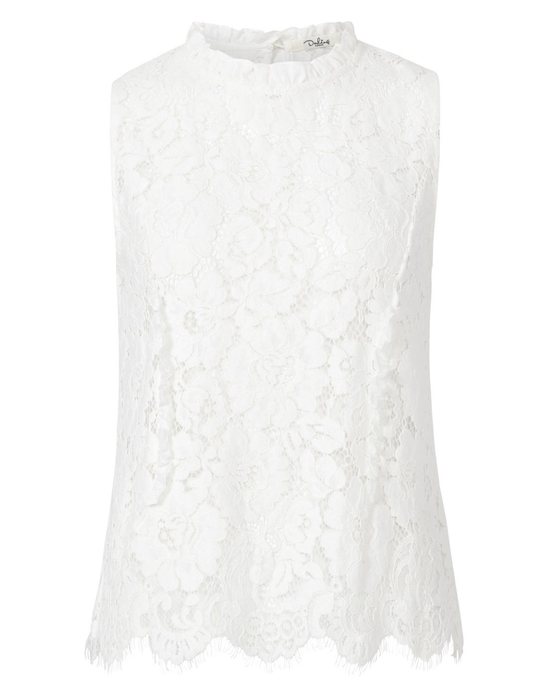 Fredrika DARLING Retro Floral Lace Sleeveless Top