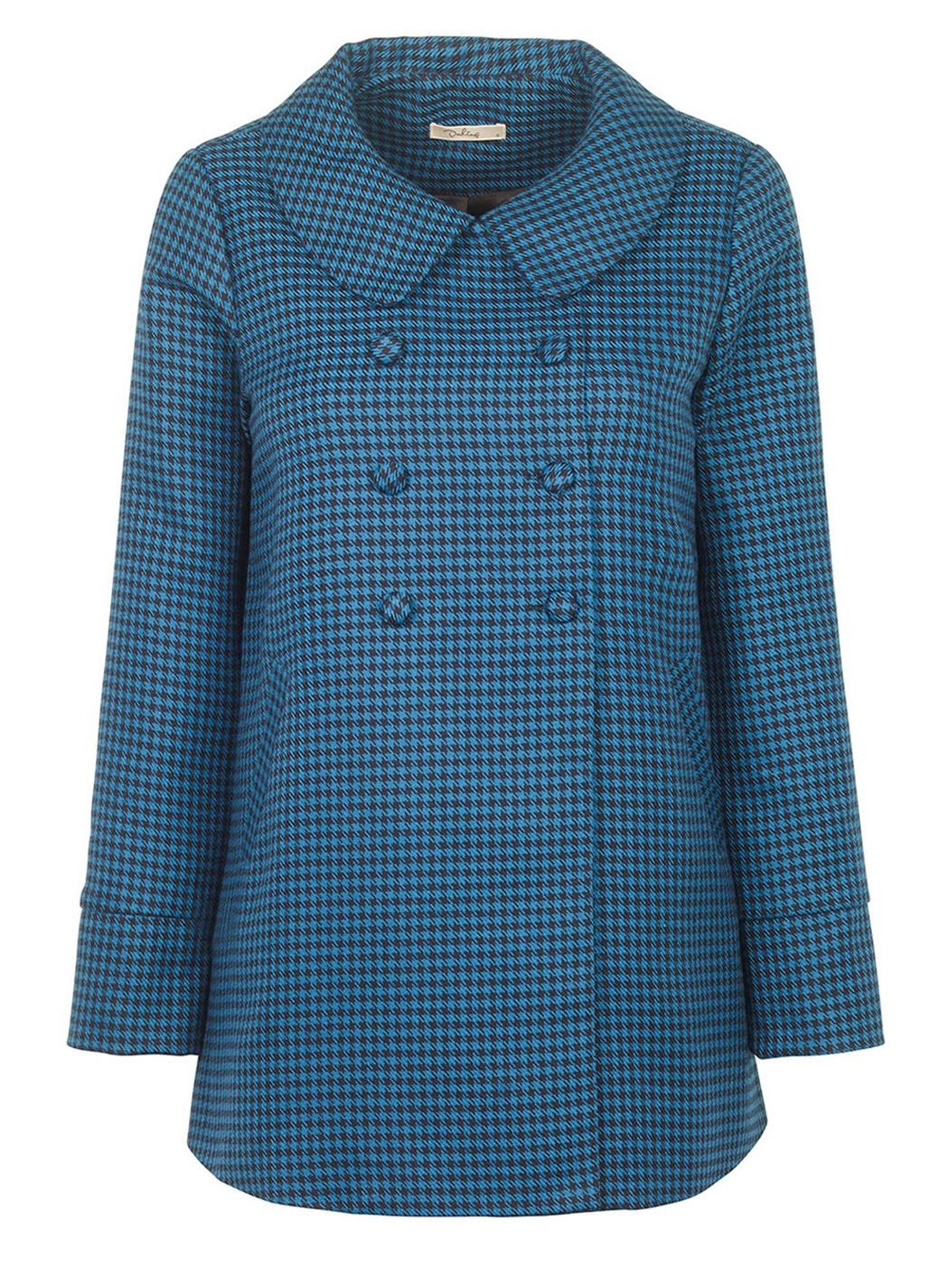 Enid DARLING Retro Mod Houndstooth Check Coat (T)
