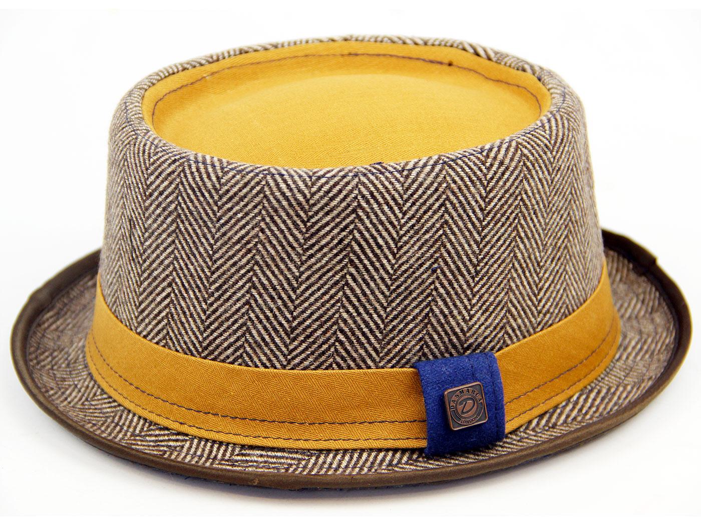 Adrian DASMARCA Retro Mod Herringbone Porkpie Hat