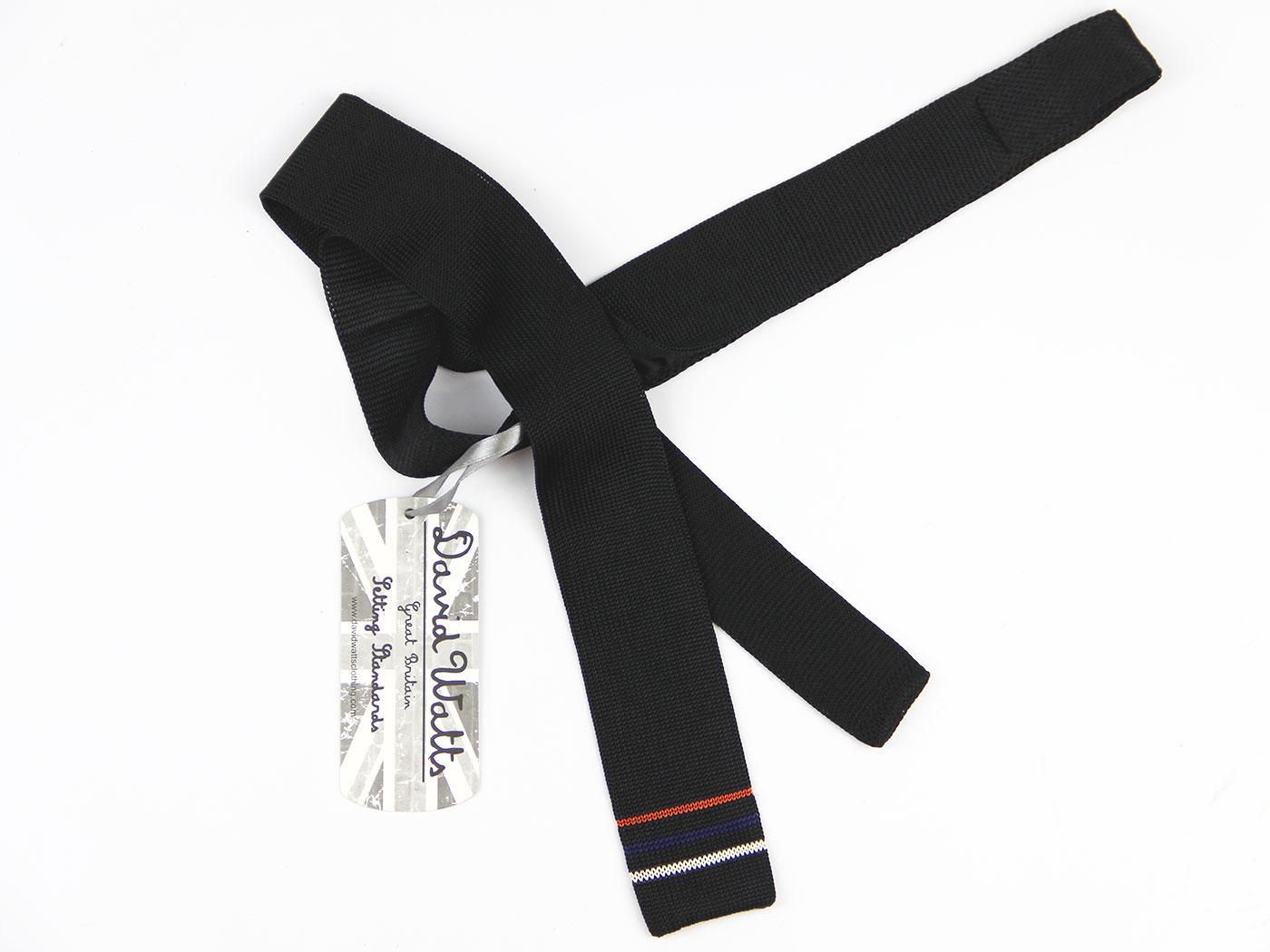 Trinity DAVID WATTS Retro Mod Silk Knitted Tie (B)