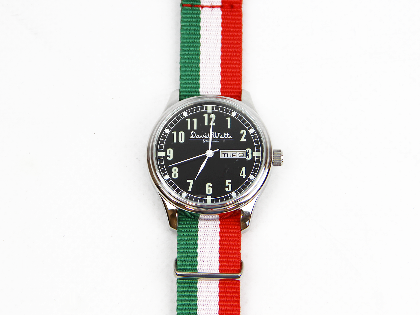 DAVID WATTS Retro Mod Italy Stripe Quartz Watch