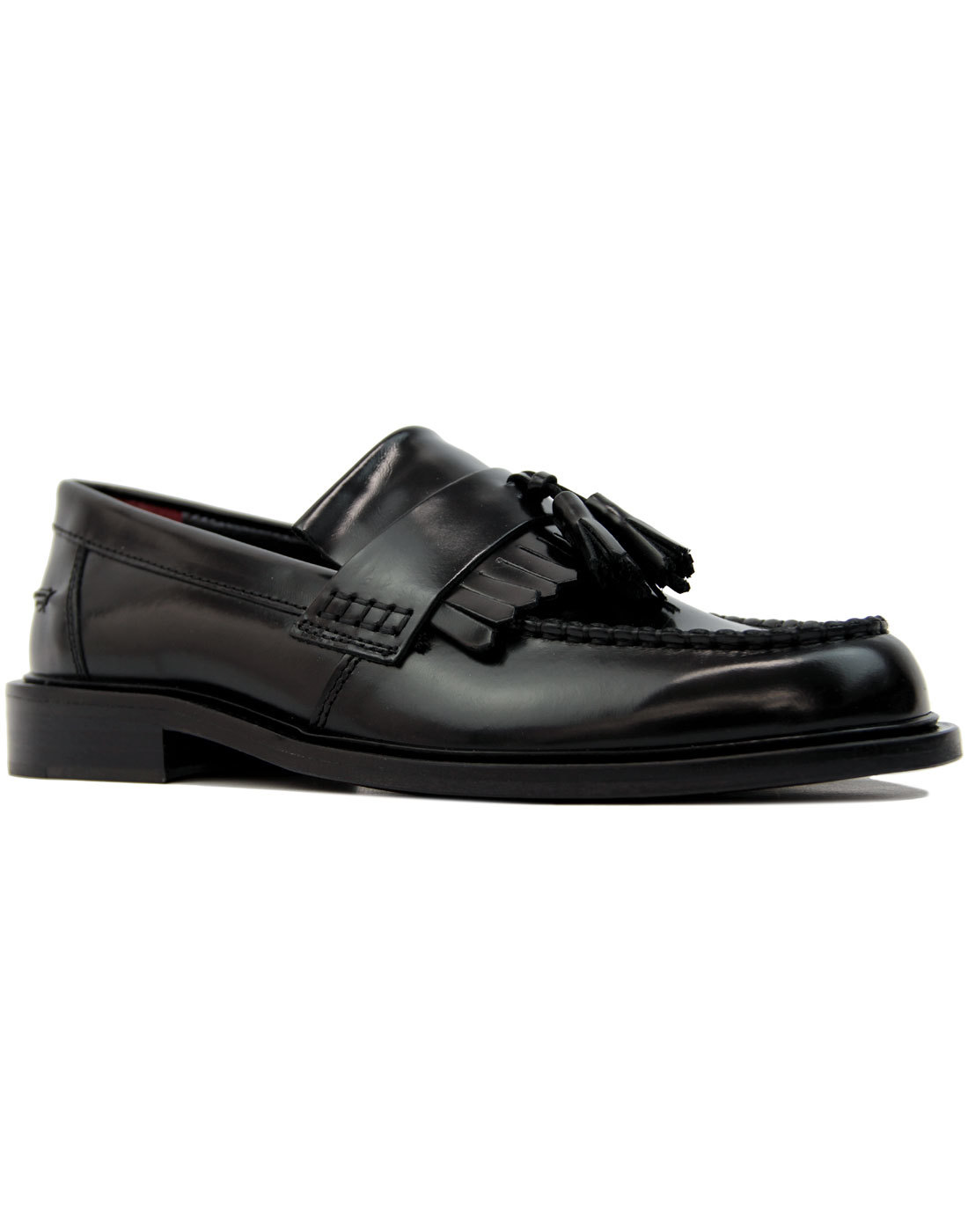 Retro Mod Black Tassel Loafers Shoes