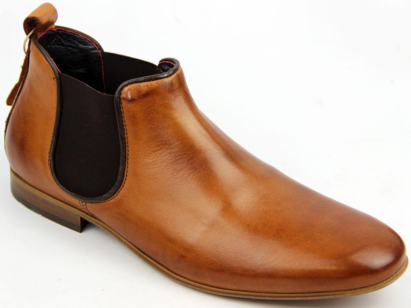 DELICIOUS JUNCTION Kings Road 60s Mod Low Chelsea Boots Tan