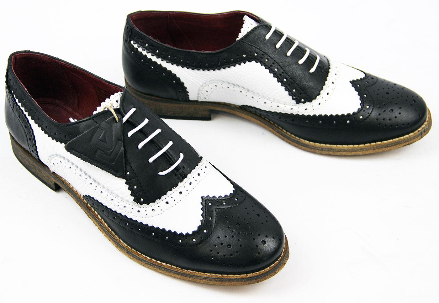 DELICIOUS JUNCTION Sedgwick Retro Mod 2-Tone Wingtip Brogues