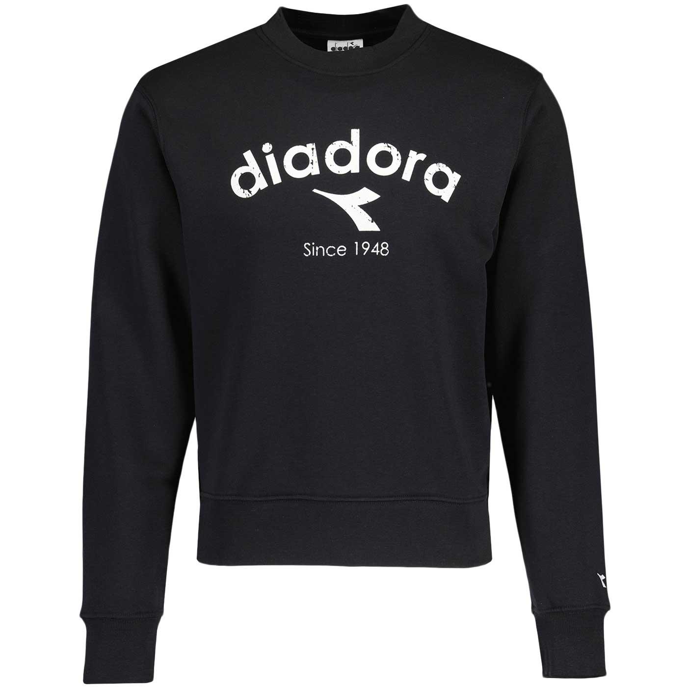 Diadora Retro 80s Athletic Logo Sweatshirt Black
