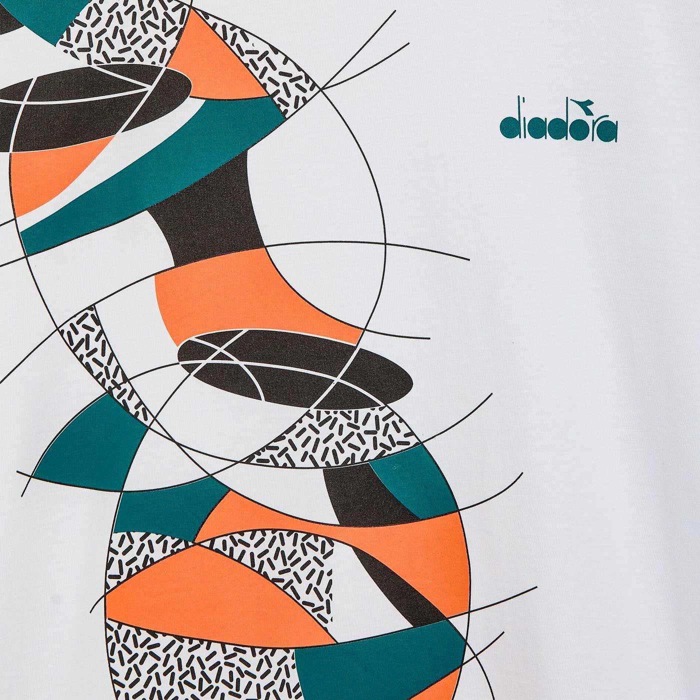 Diadora SS Tennis 90 Retro Sports Graphic Crew T-shirt in Black