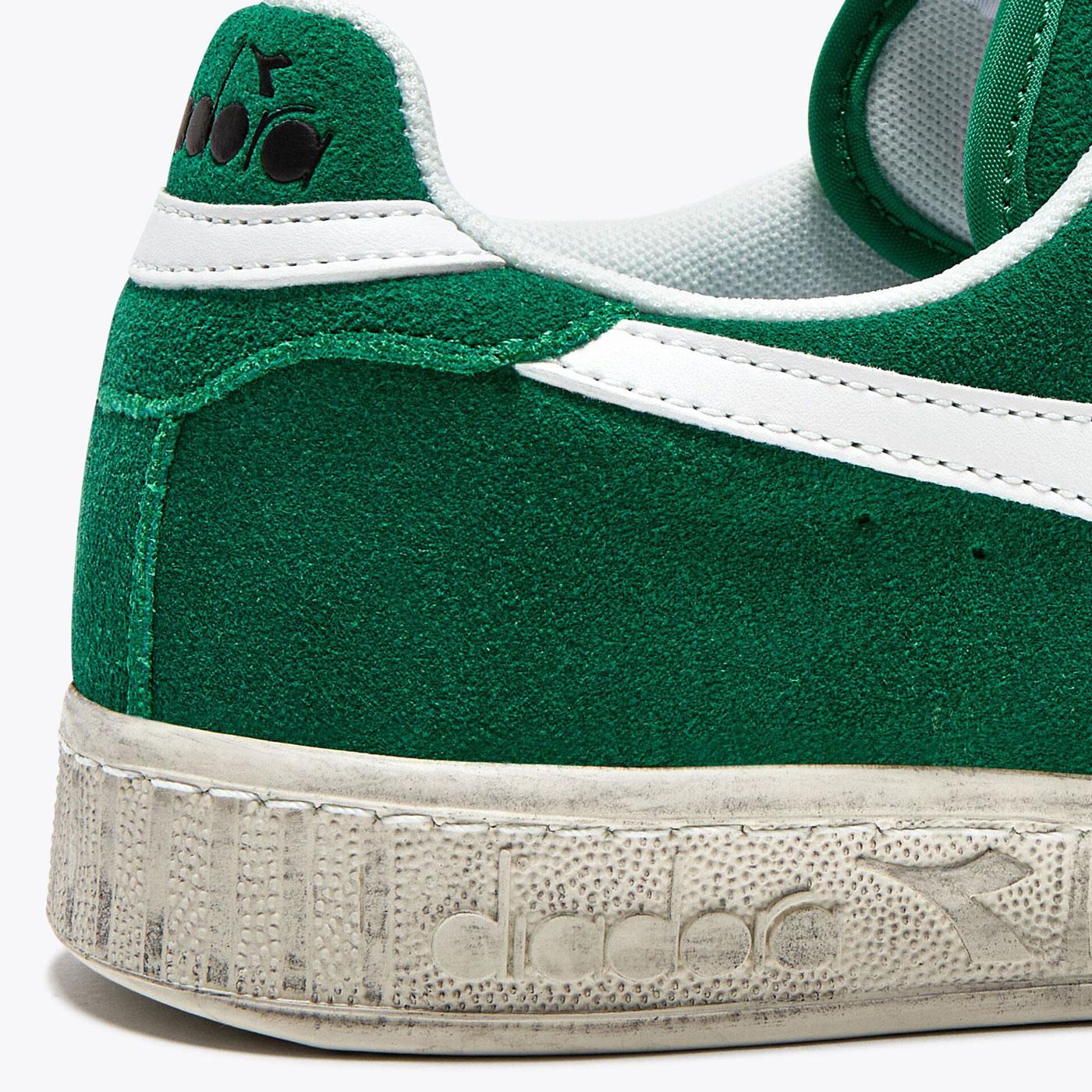 Diadora Game L Low Waxed Suede Trainers Green Peppermint