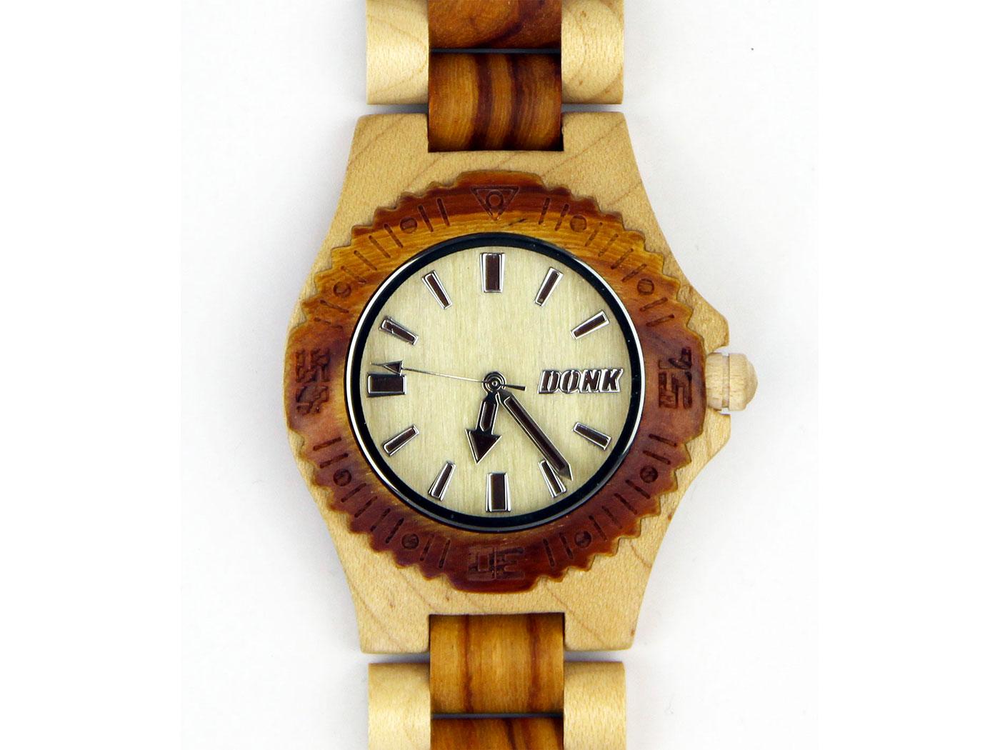 DONK Wood Watch in Retro 70s Hybrid Brown DK03