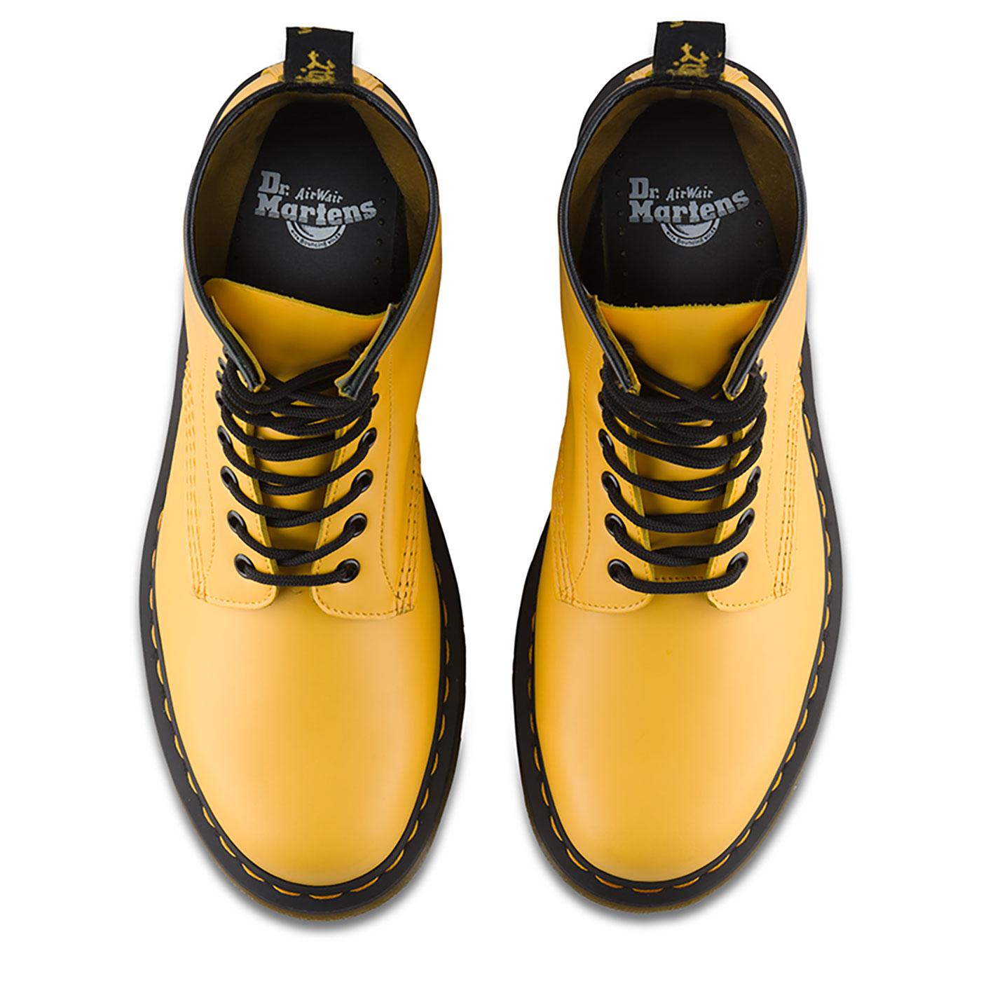DR MARTENS Womens 1460 Colour Pop Yellow Smooth Boots