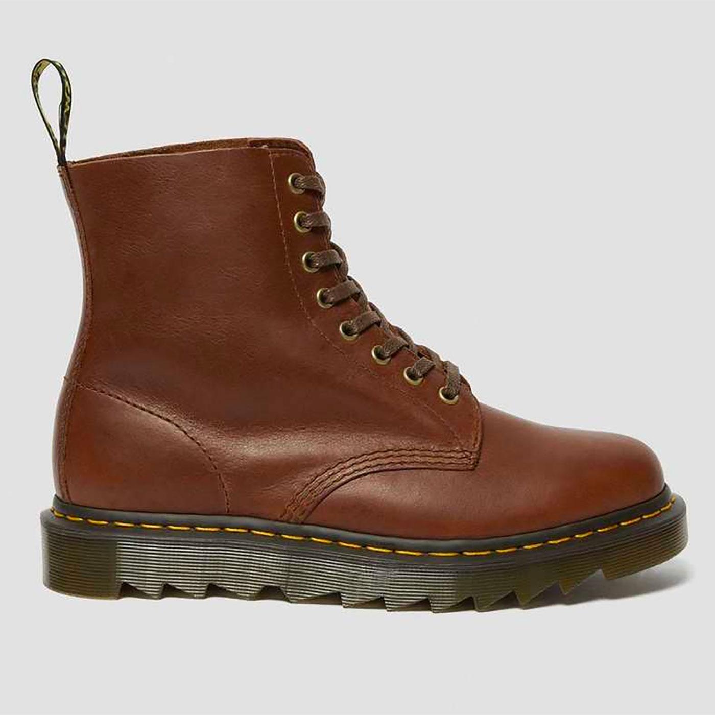 DR MARTENS 1460 Pascal Ziggy 8 Eyelet Boots in Tan Luxor