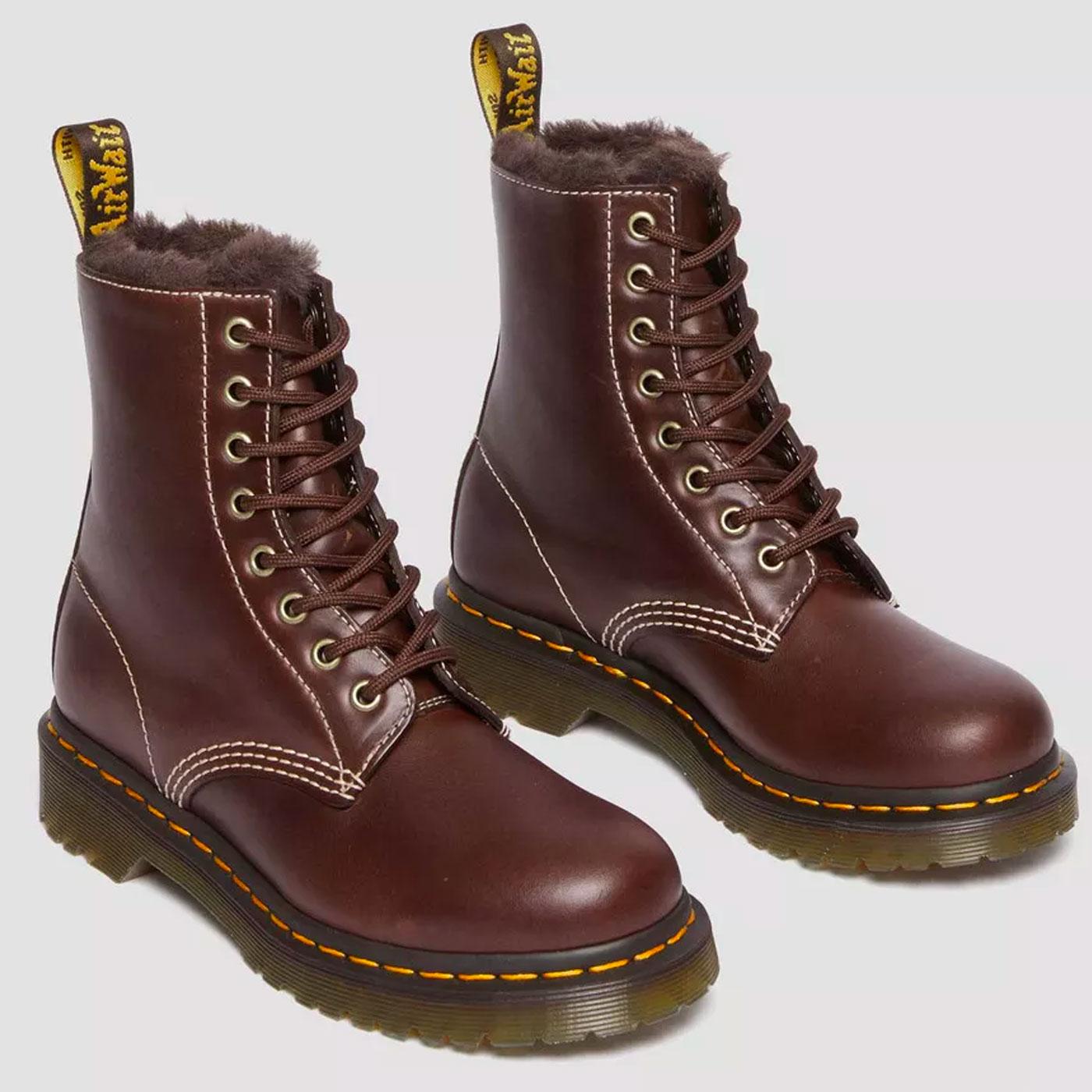 1460 Serena Doc Martens 1460 Marron Pascal Virginia Leather Botas