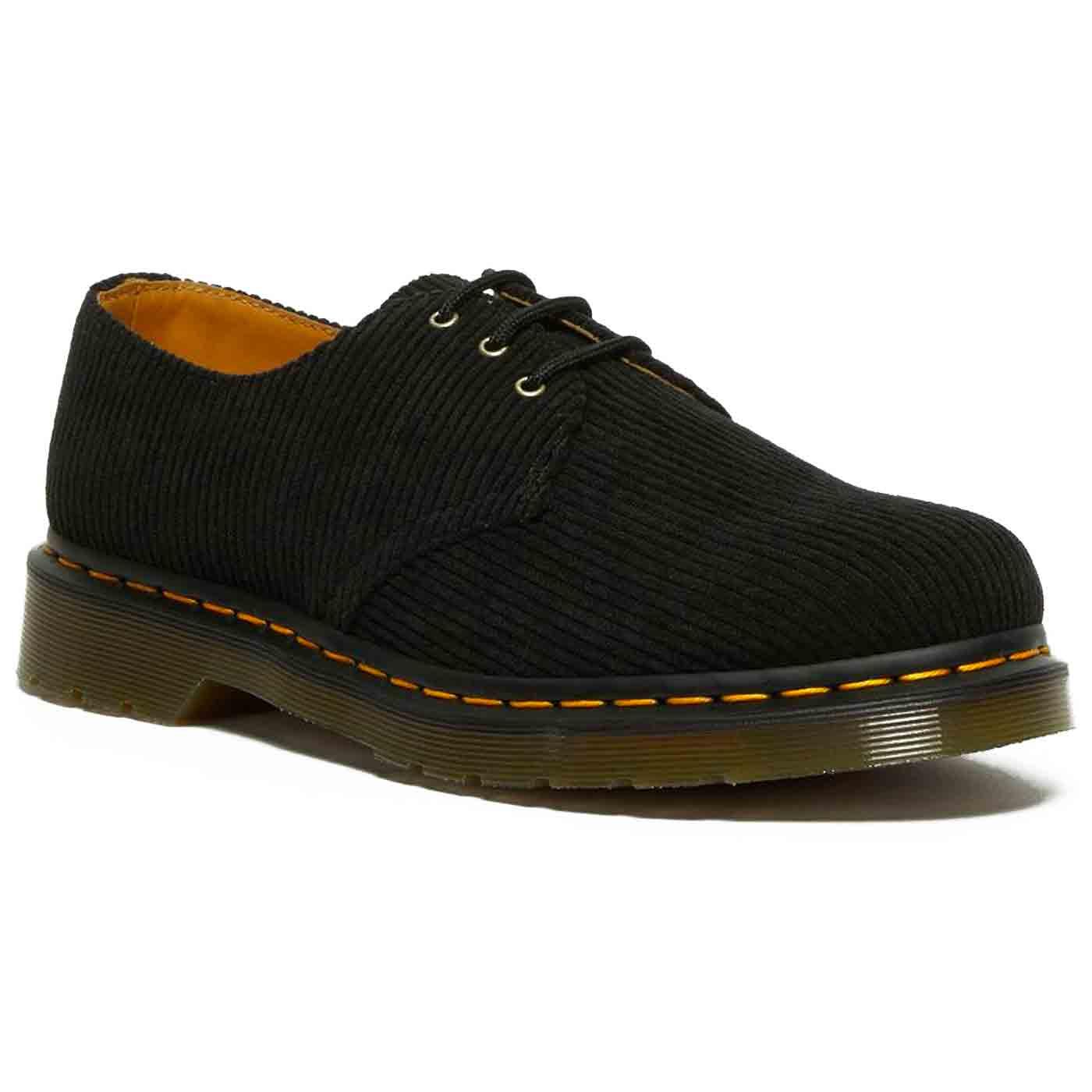 1461 Dr MARTENS Retro Corduroy Oxford Shoes BLACK