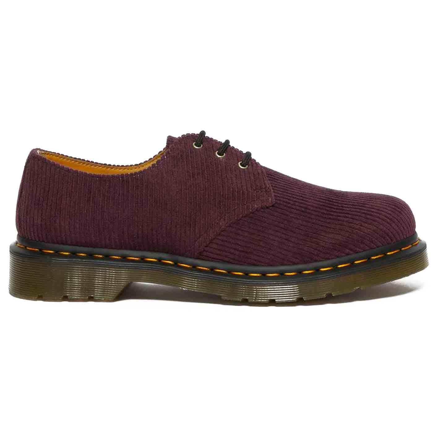 1461 Dr MARTENS Retro Mod Corduroy Oxford Shoes Oxblood