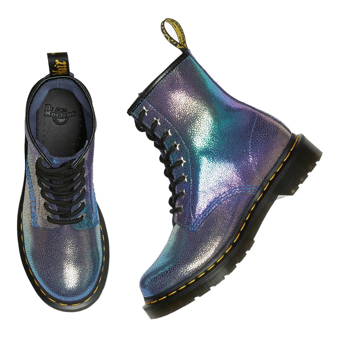 DR MARTENS '1460' Women's Rainbow Ray Boots in Purple