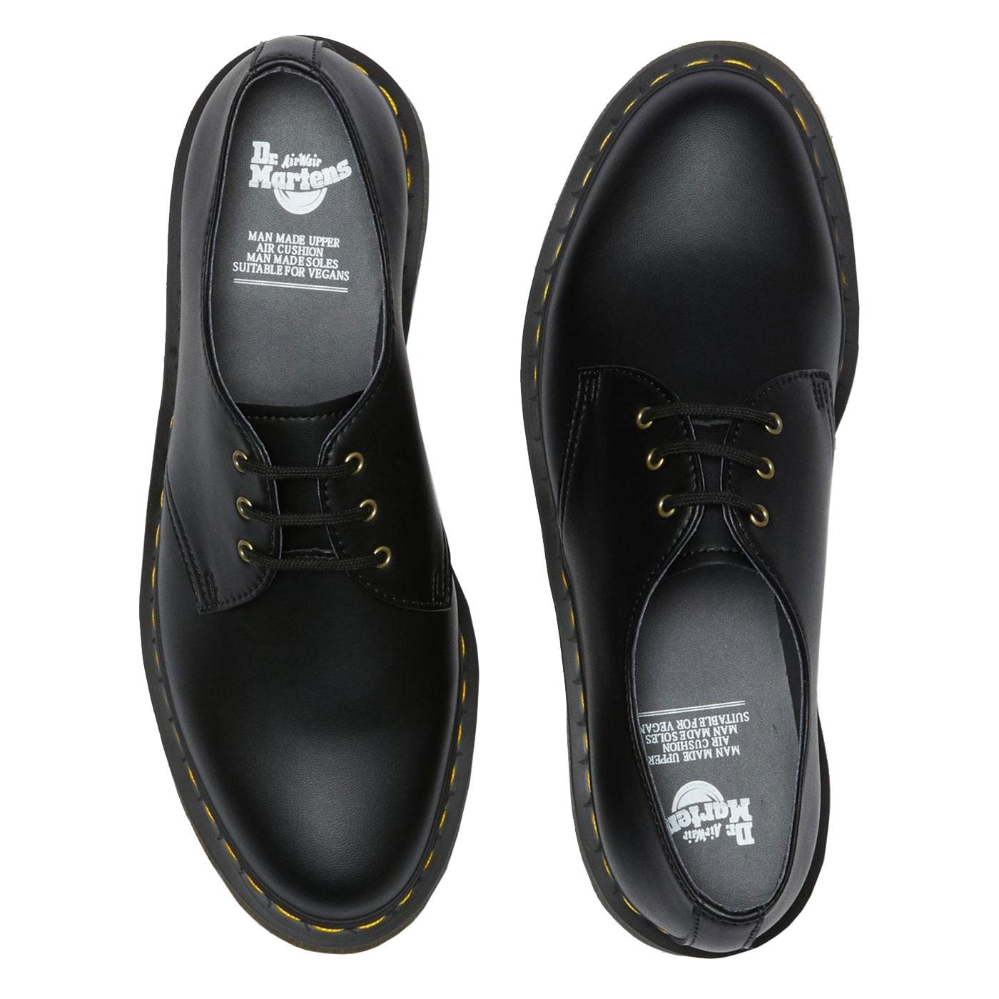 DR MARTENS Vegan 1461 Mens Mod Oxford Shoes in Black