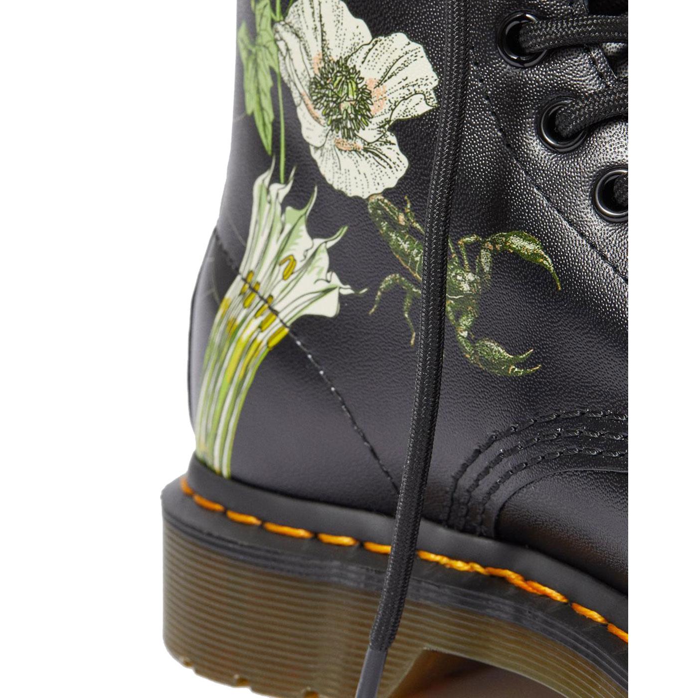 DR MARTENS '1490 Wild Womens Floral Boots Black