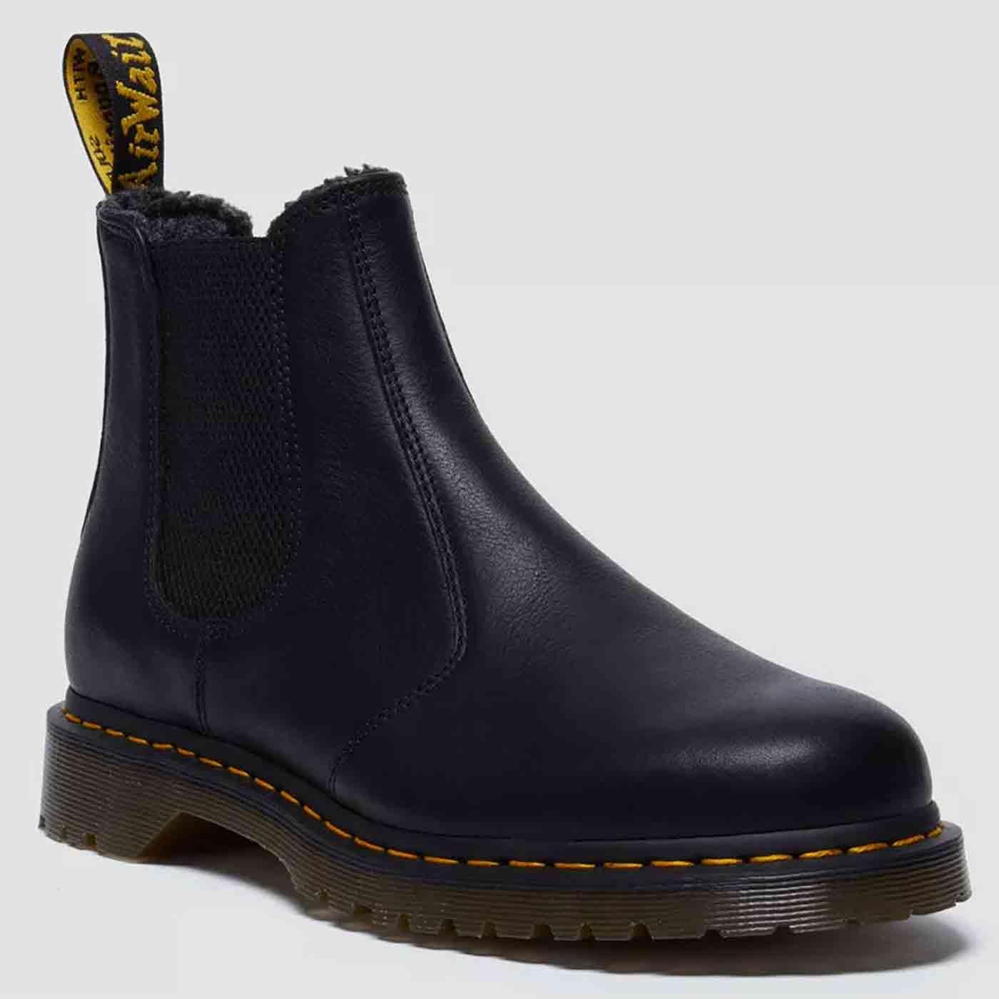 Dr Martens 2976 Grizzly Leather WL Lined Chelsea Boots Black