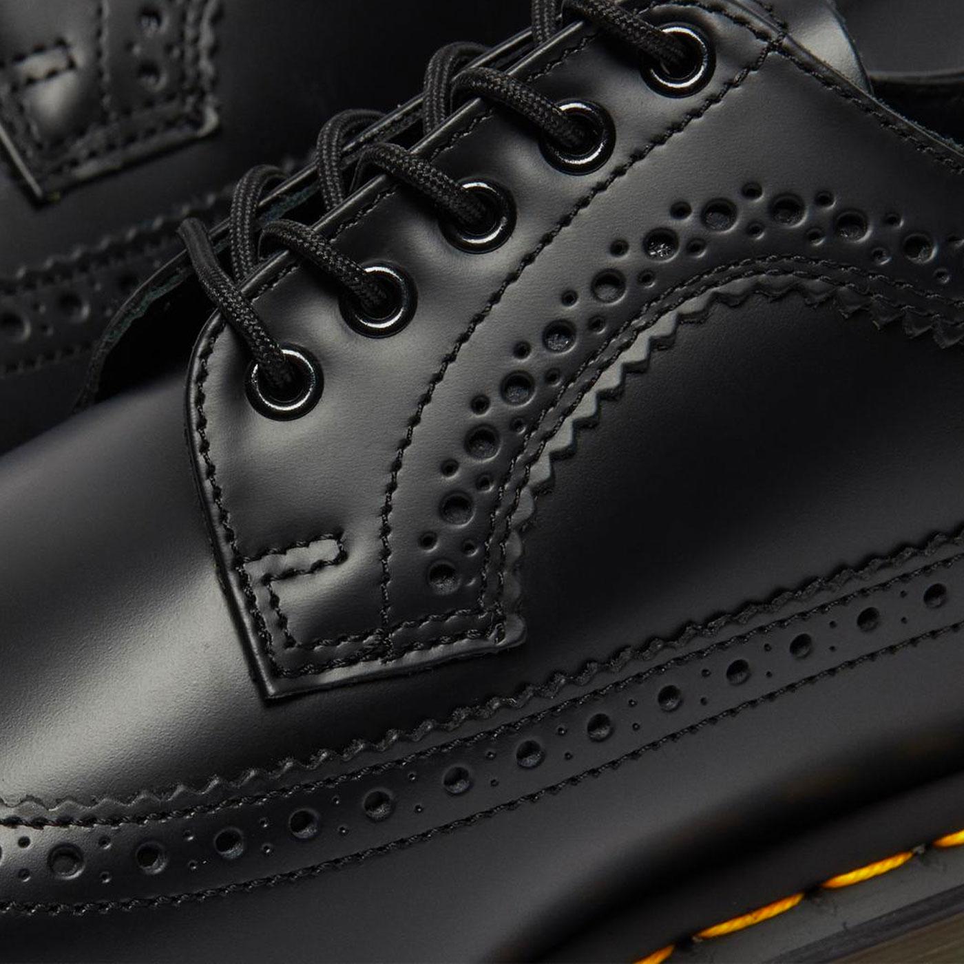 DR MARTENS 3989 Retro 60s Smooth Leather Brogues In Black