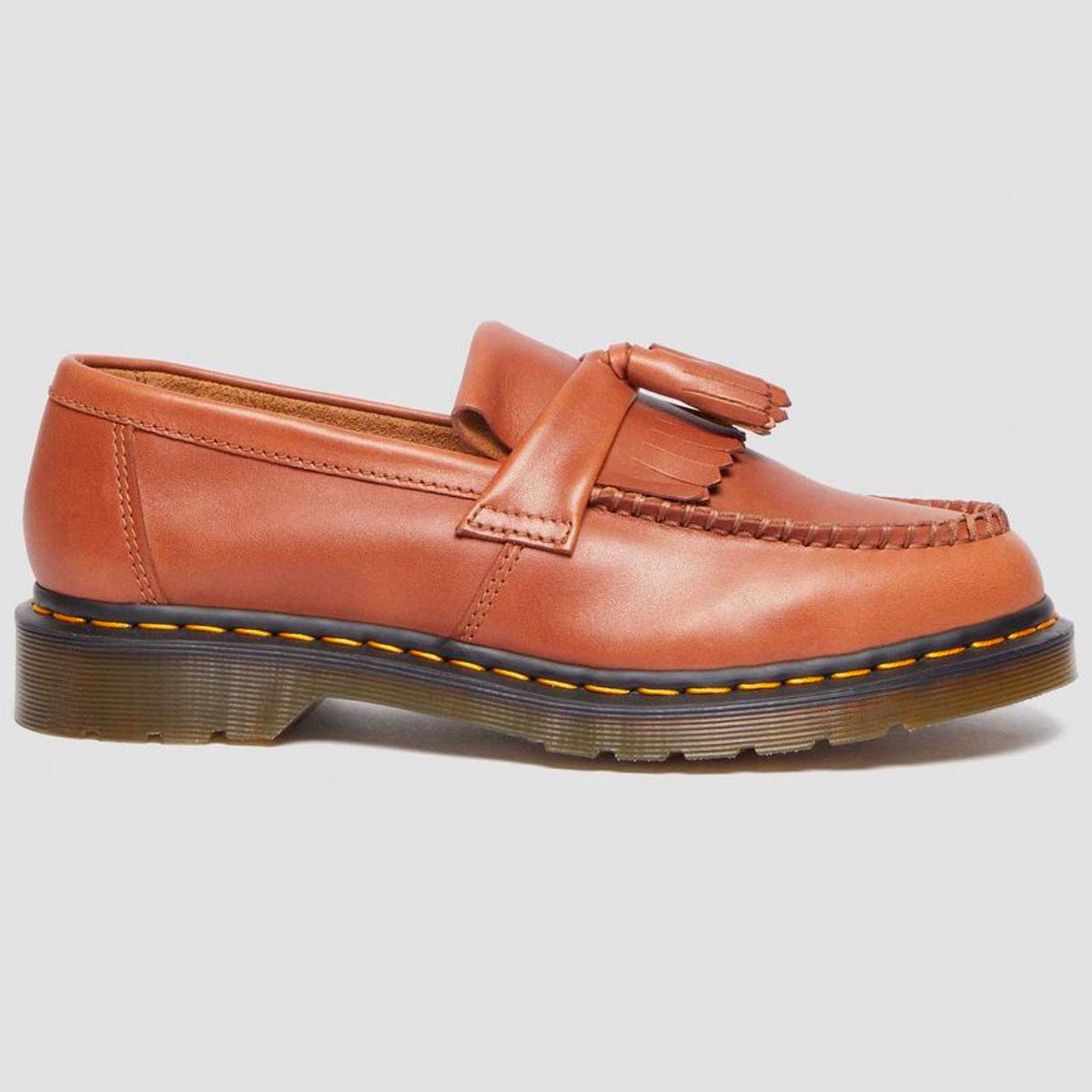 Dr Martens Adrian Retro Leather mod tassel loafers in saddle tan