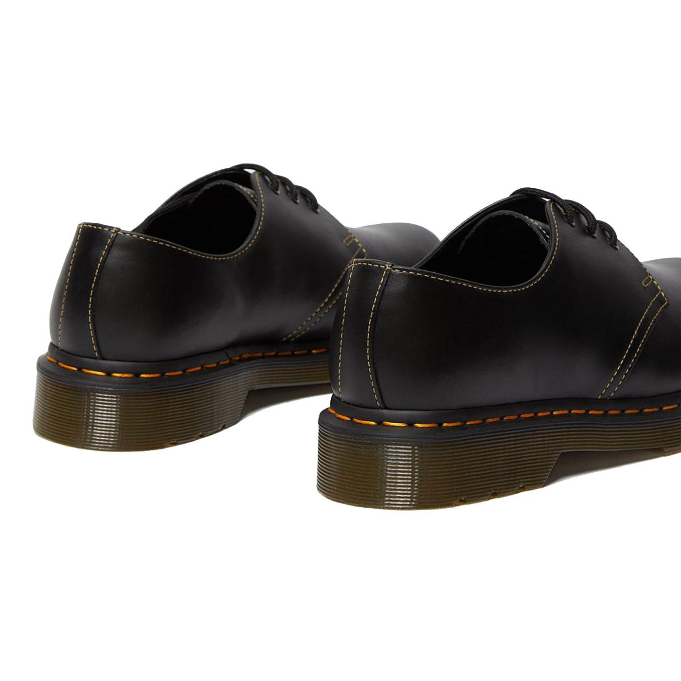 DR MARTENS '1461' Atlas Leather Oxford Shoes in Dark Grey