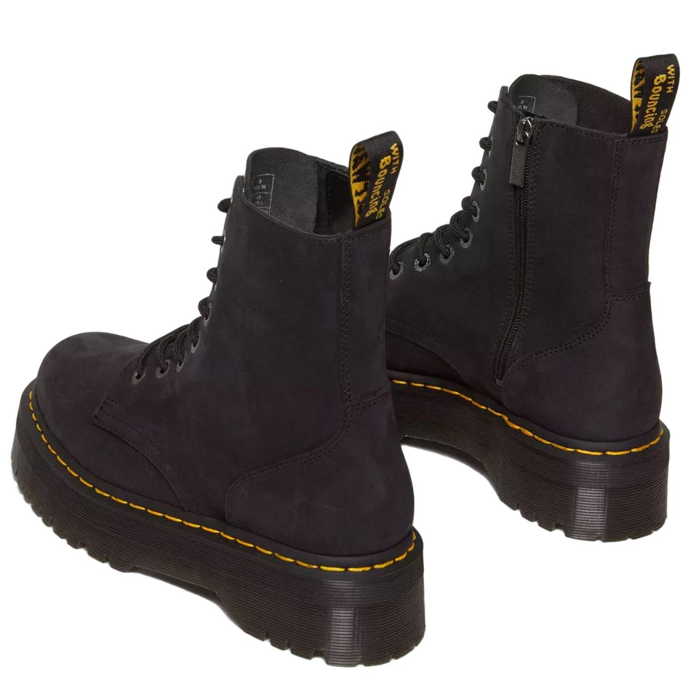 Jadon III Dr Martens Tumbled Nubuck Platform Boots Charcoal Grey