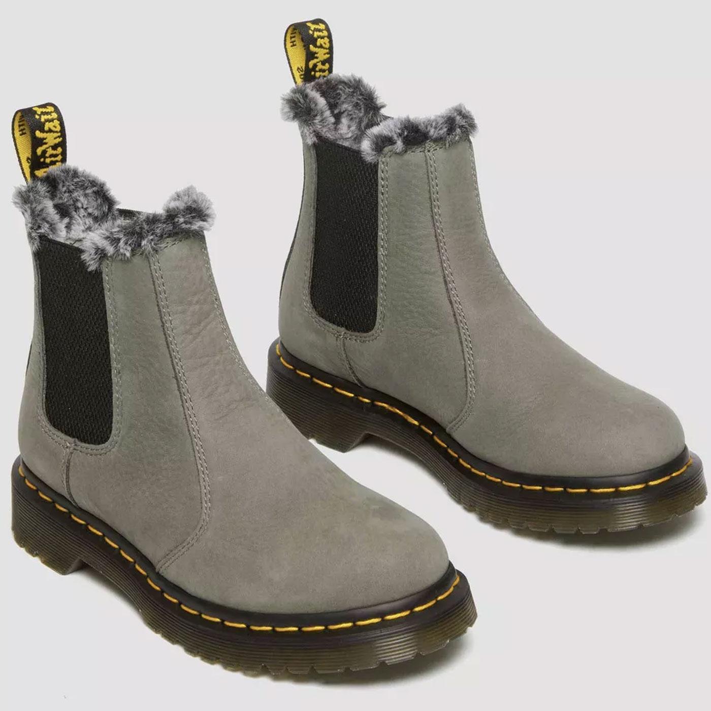 Dr Martens★2976 LEONORE CHELSEA BOOTS★もこもこ NICKEL GREY Dr. Martens 2976 Leonore Chelsea Boot Nickel Grey Milled