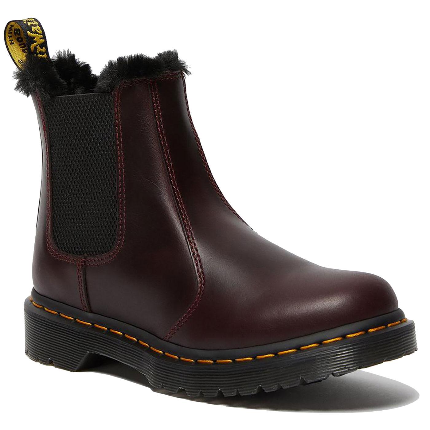 2976 Leonore DR MARTENS Faux Fur Chelsea Boots O