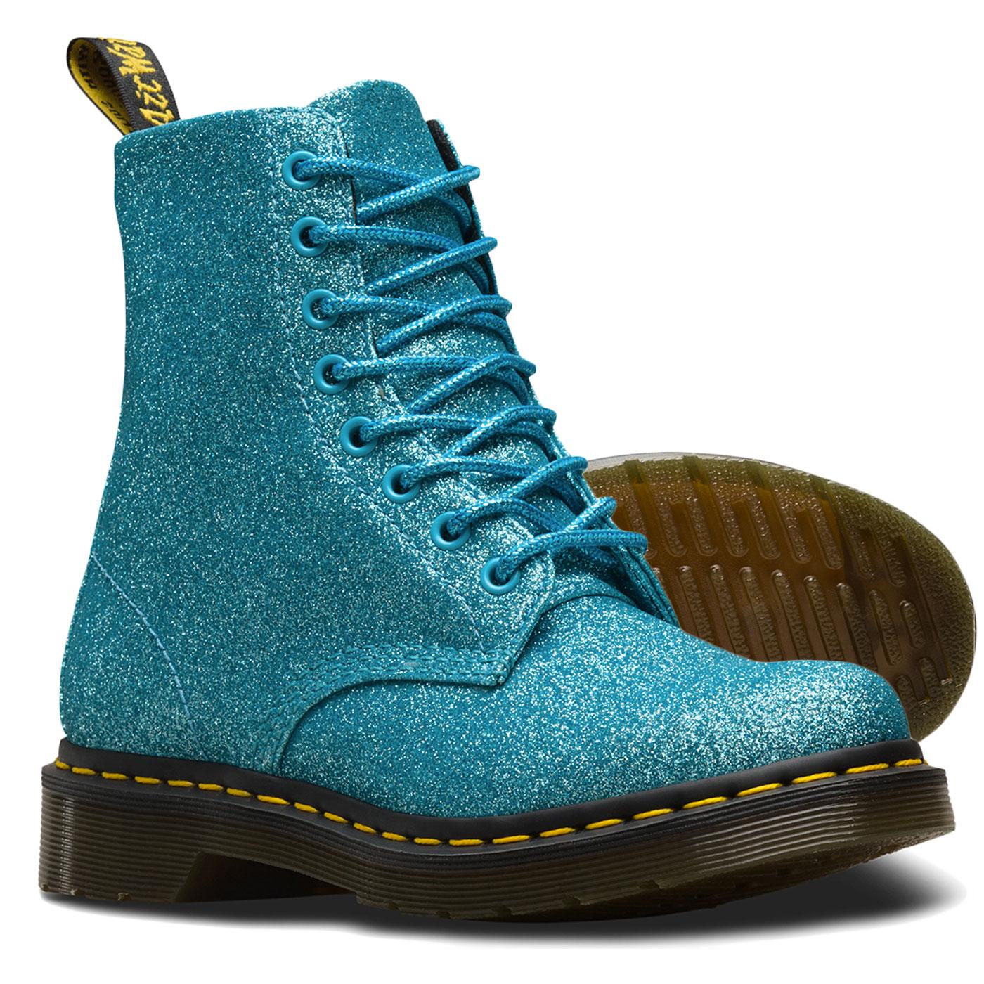 turquoise glitter doc martens