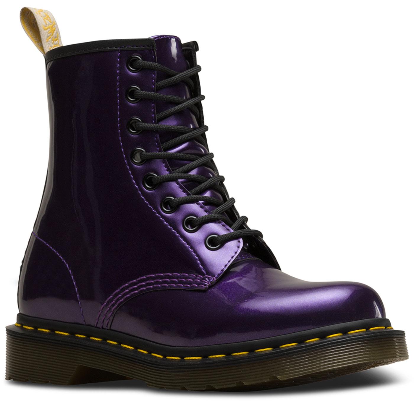 Vegan DR MARTENS 1460 Boots Chrome Metallic Purple