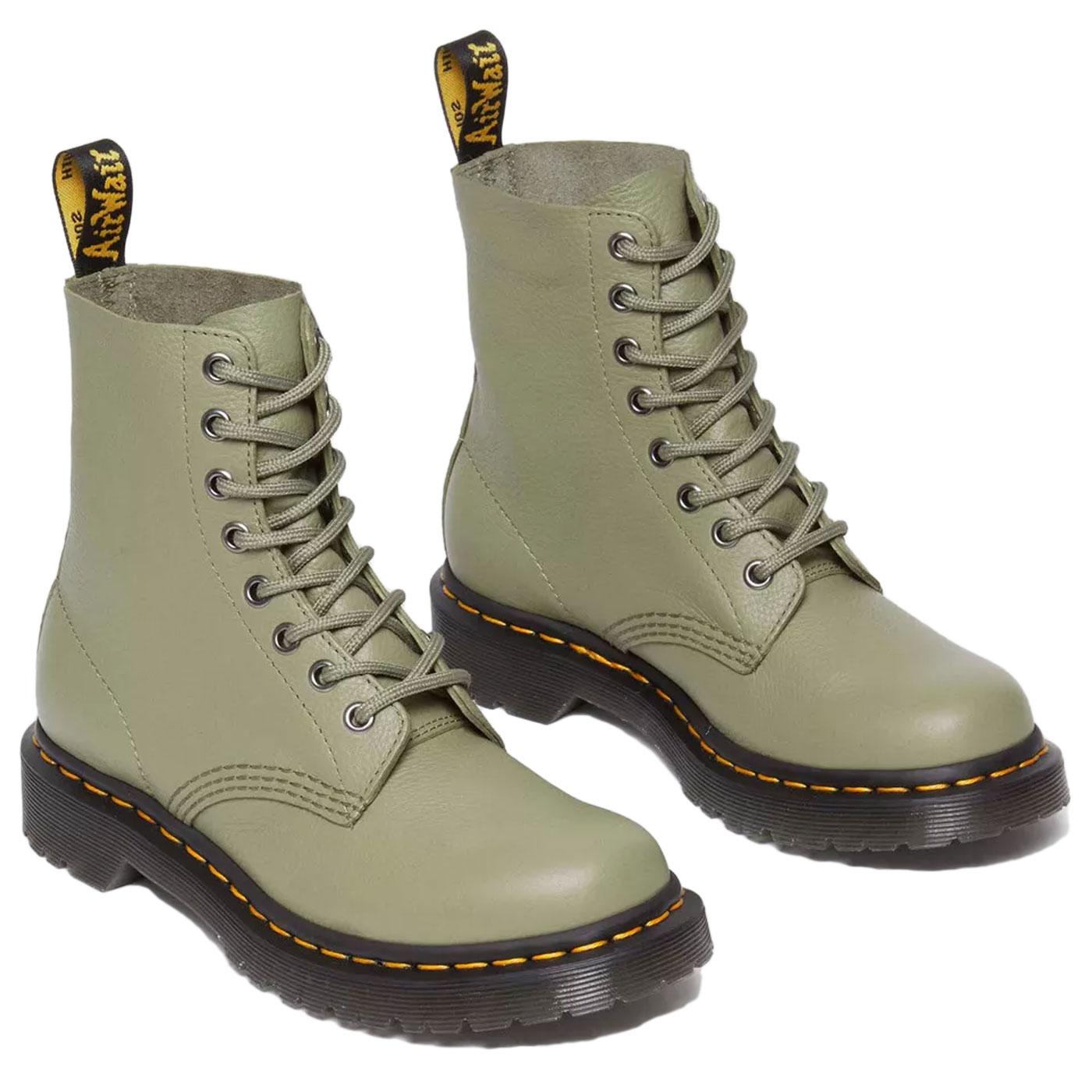 Dr Martens 1460 Pascal Women's Leather Boots in Muted Olive