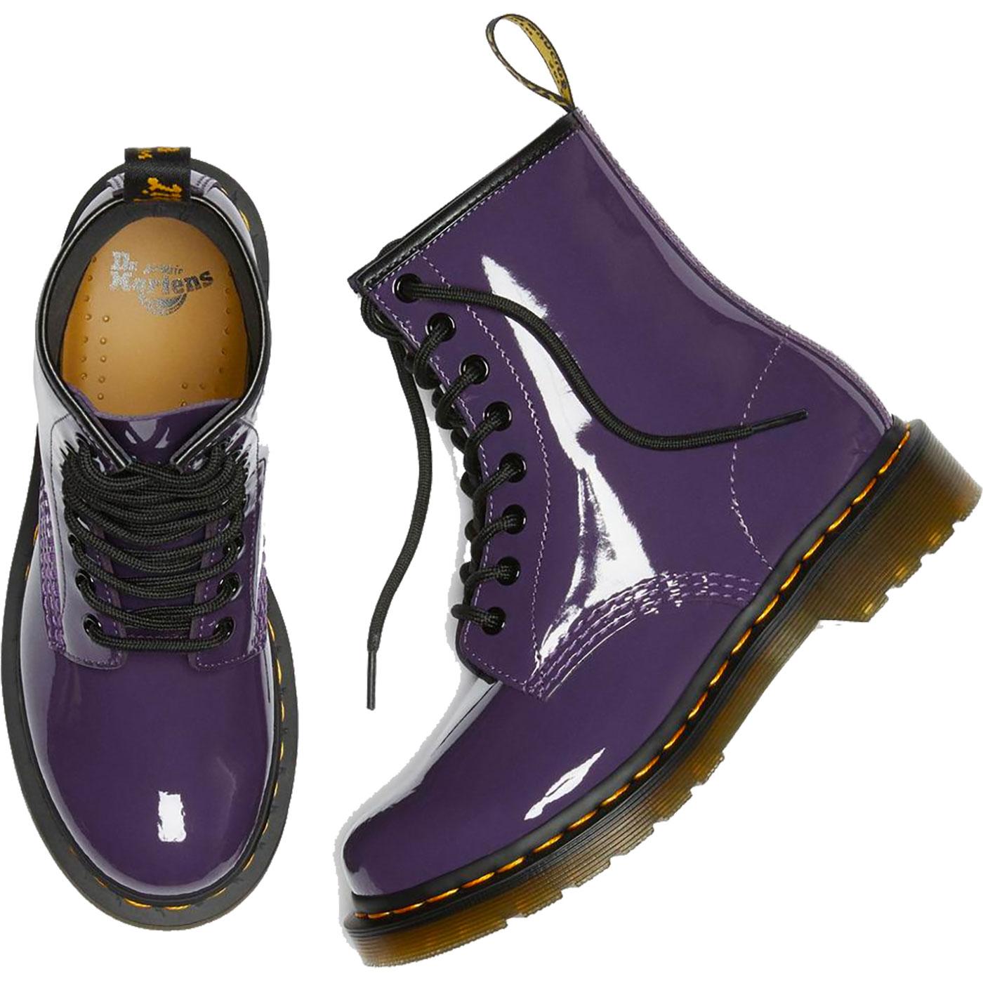 DR MARTENS 1460 Patent Lamper Women's Boots in Purple