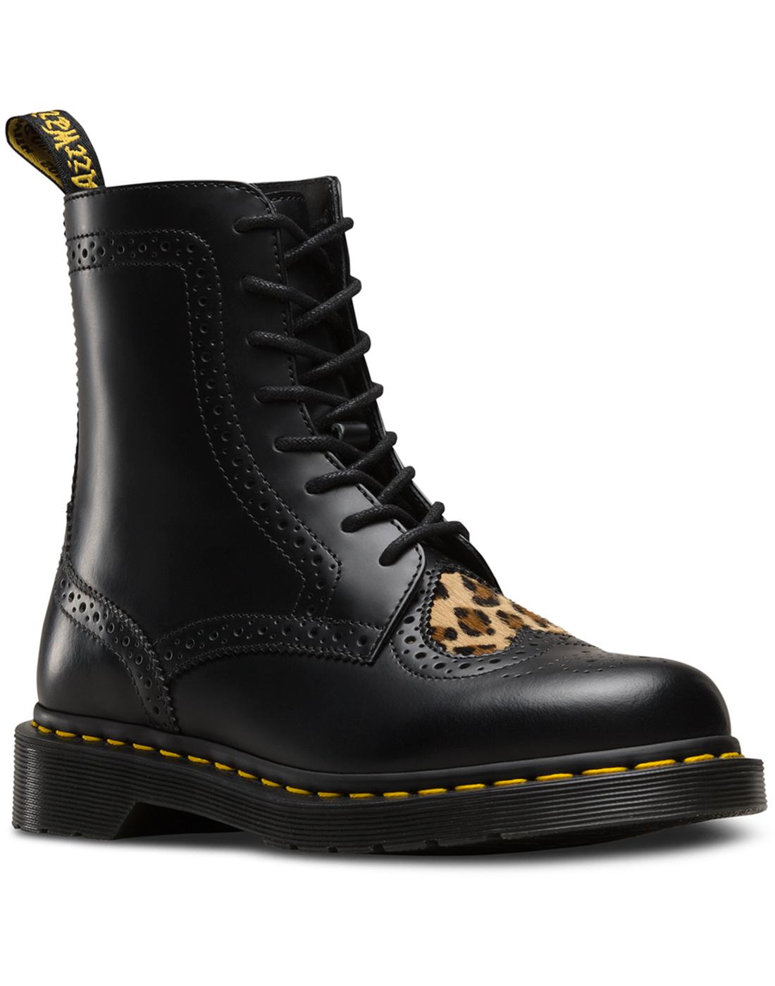 leopard doc martens boots