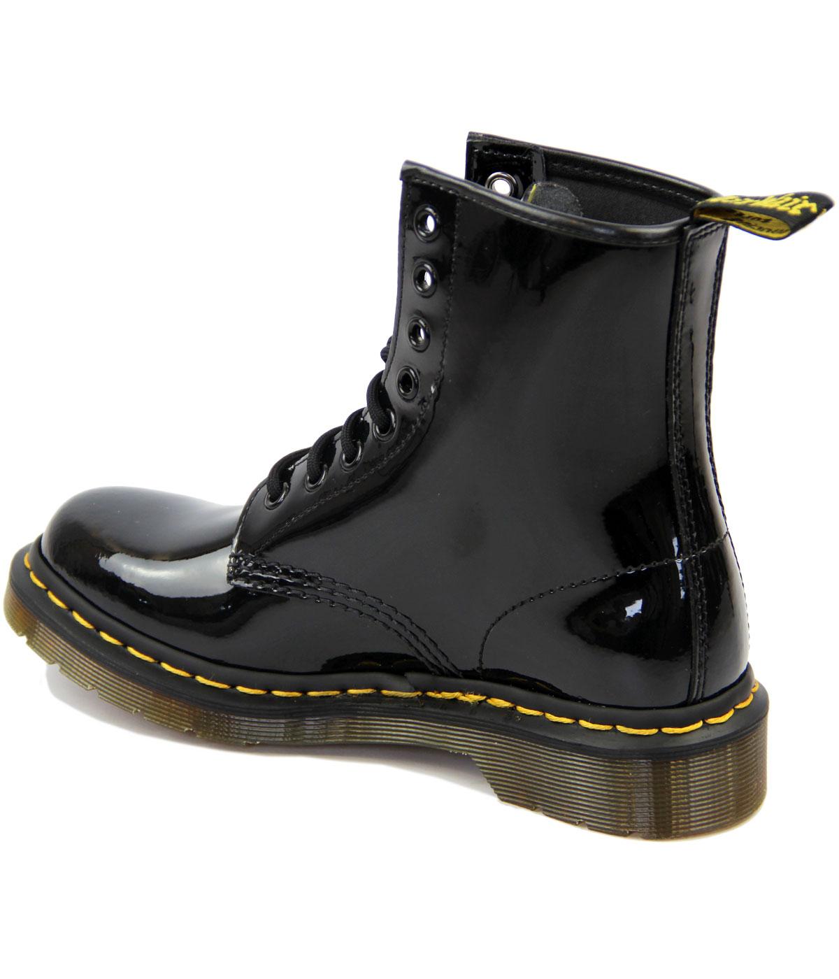 Dr Martens 1460 W Retro 60's Patent Black 8 Eyelet Boots