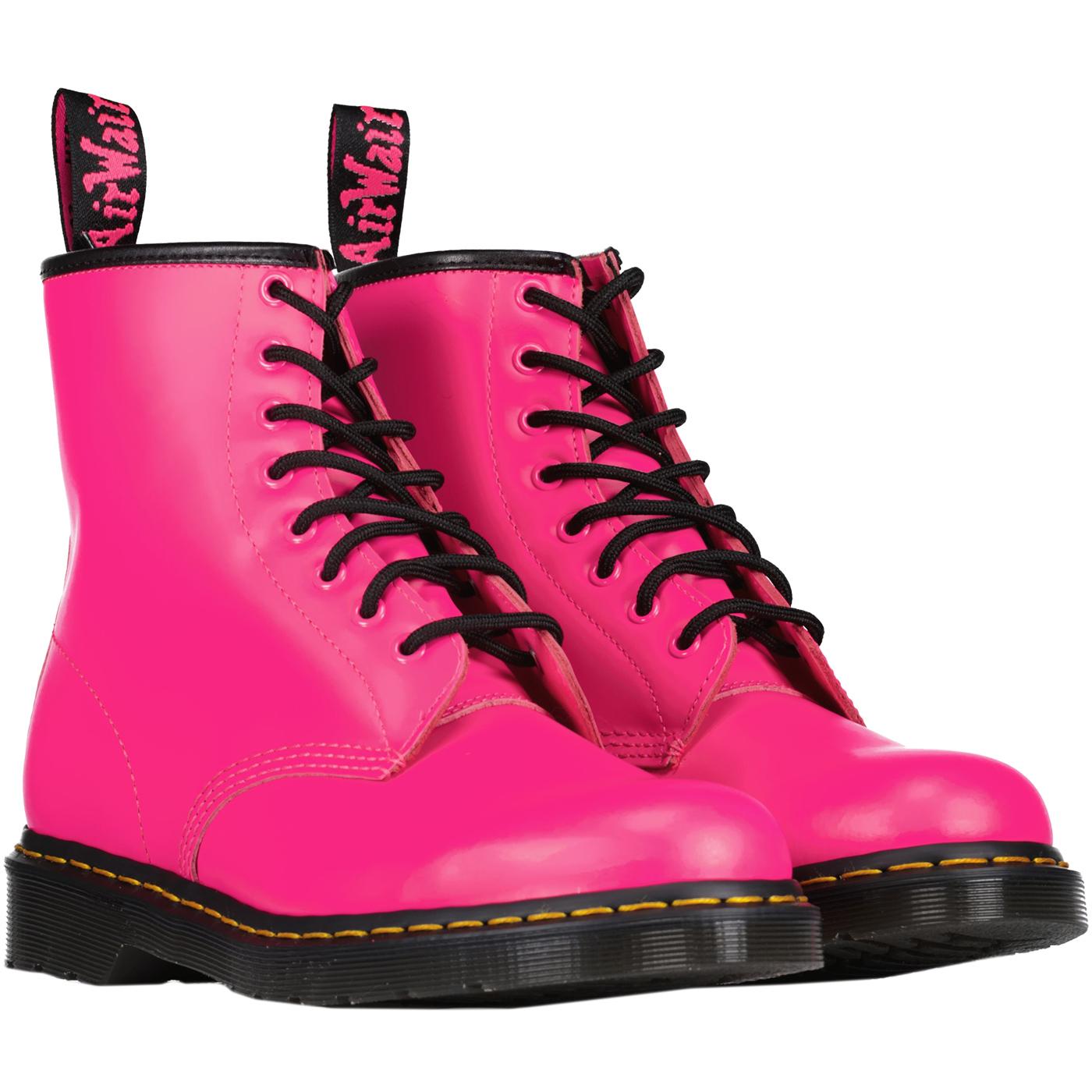 1460 Dr Martens Classic Smooth Boots in Clash Pink