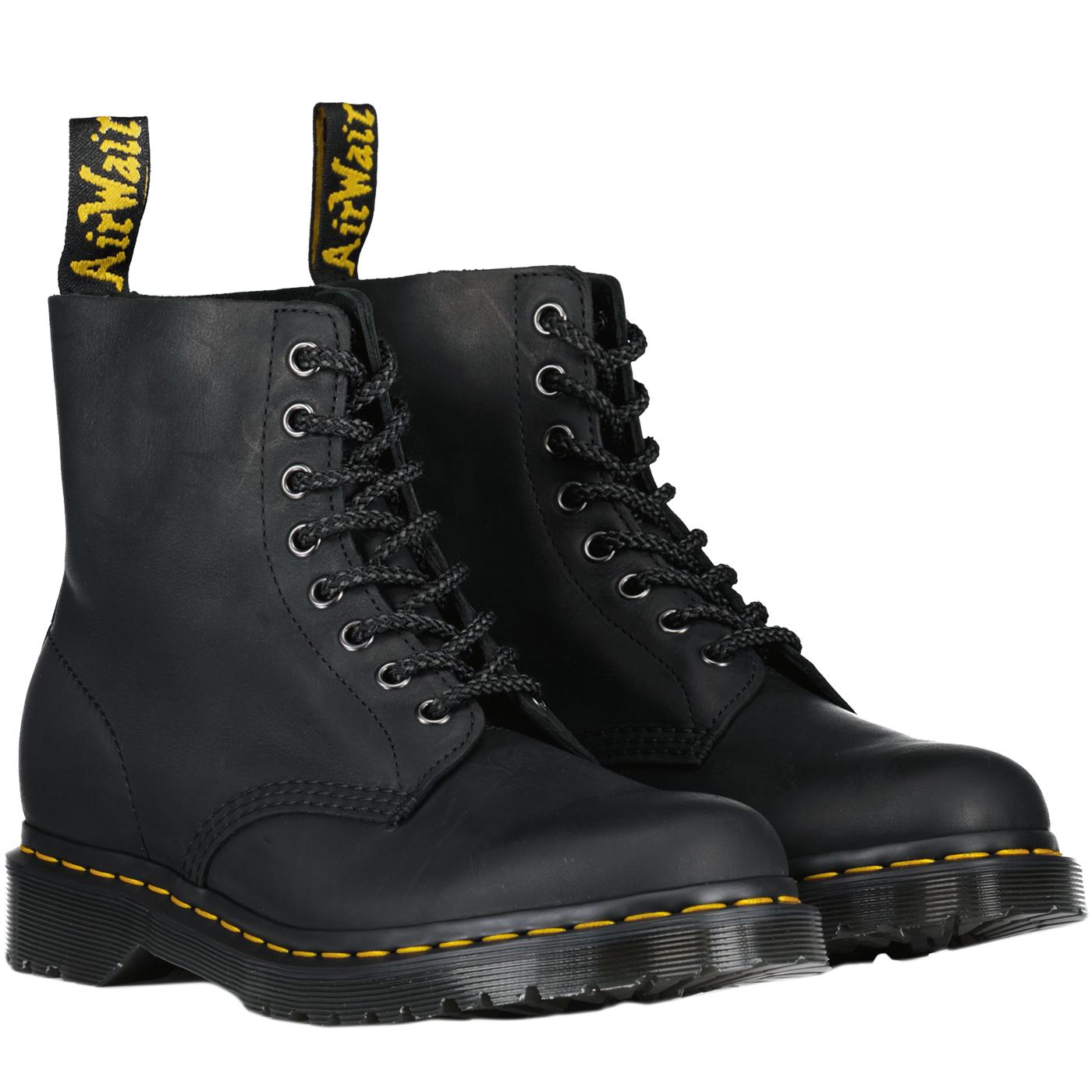 1460 Pascal Dr Martens Waxed Full Grain Boots in Black