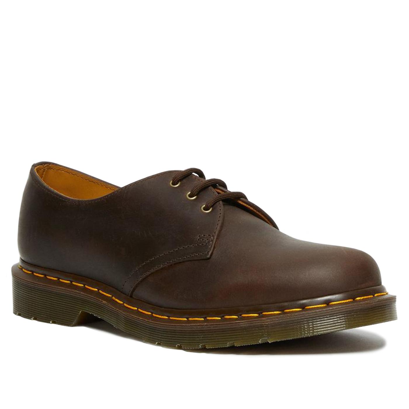 DR MARTENS '1461 Gaucho' Leather Oxford Shoes in Brown
