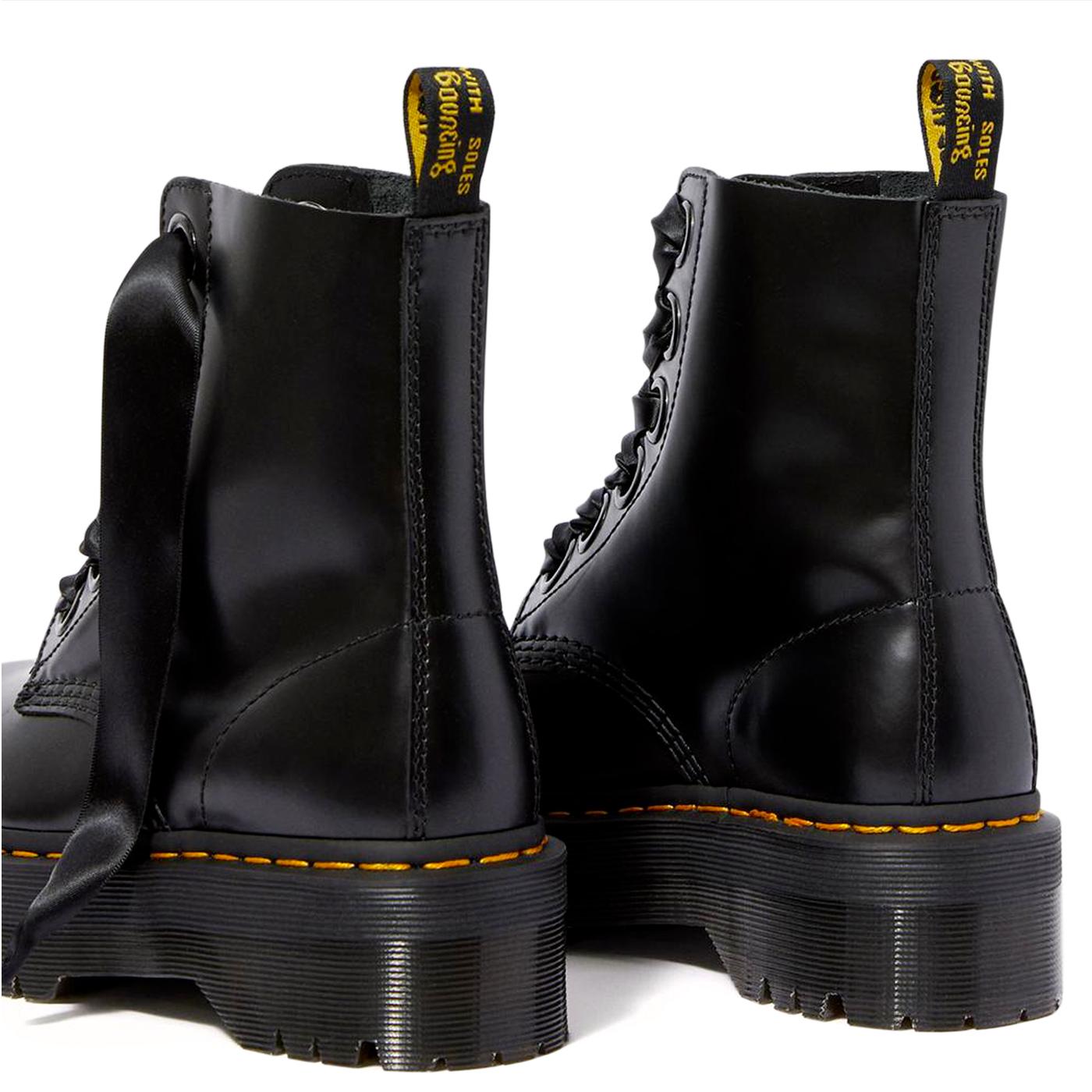 DR MARTENS Molly Women's Quad Platform Leather Boots Bl
